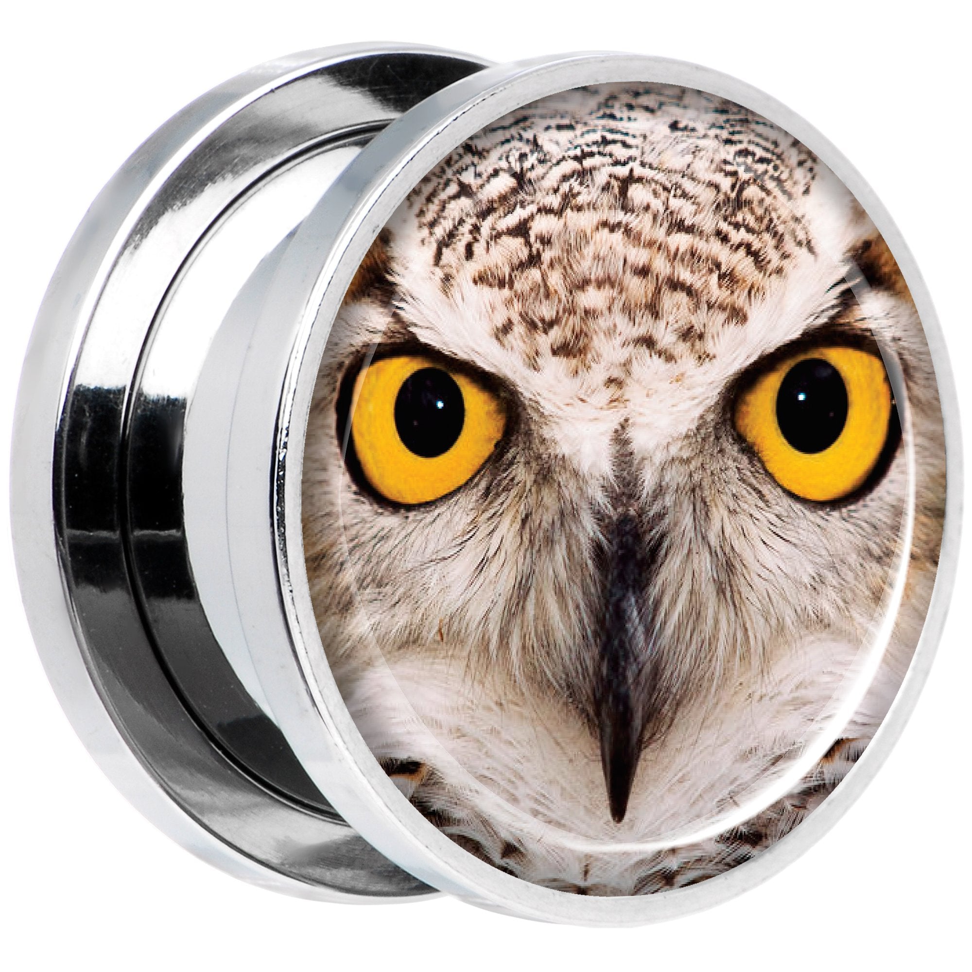 Full Color Owl Steel Screw Fit Plug Set 5/8