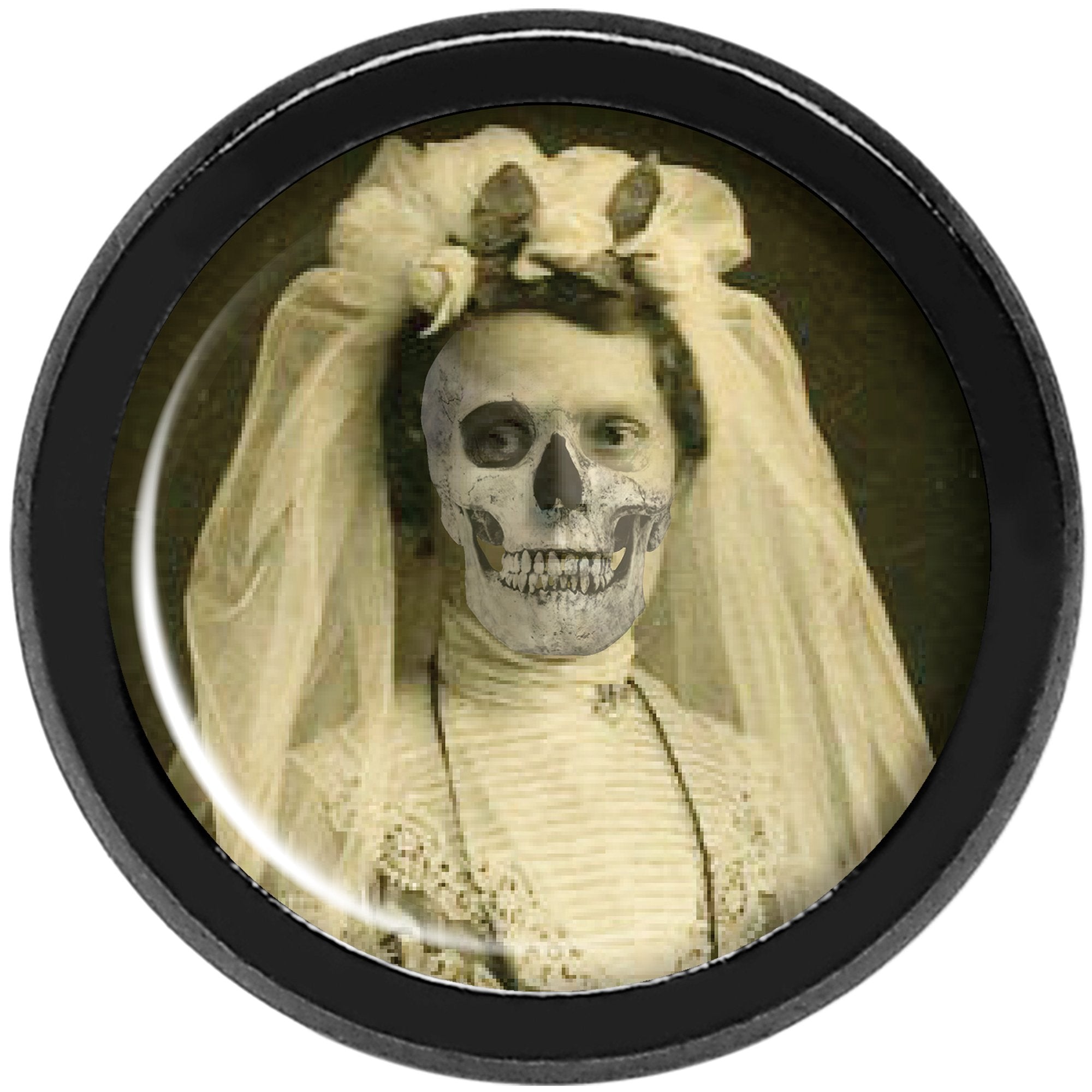 Undead Bride and Groom Halloween Black Anodized Plug Set 4G