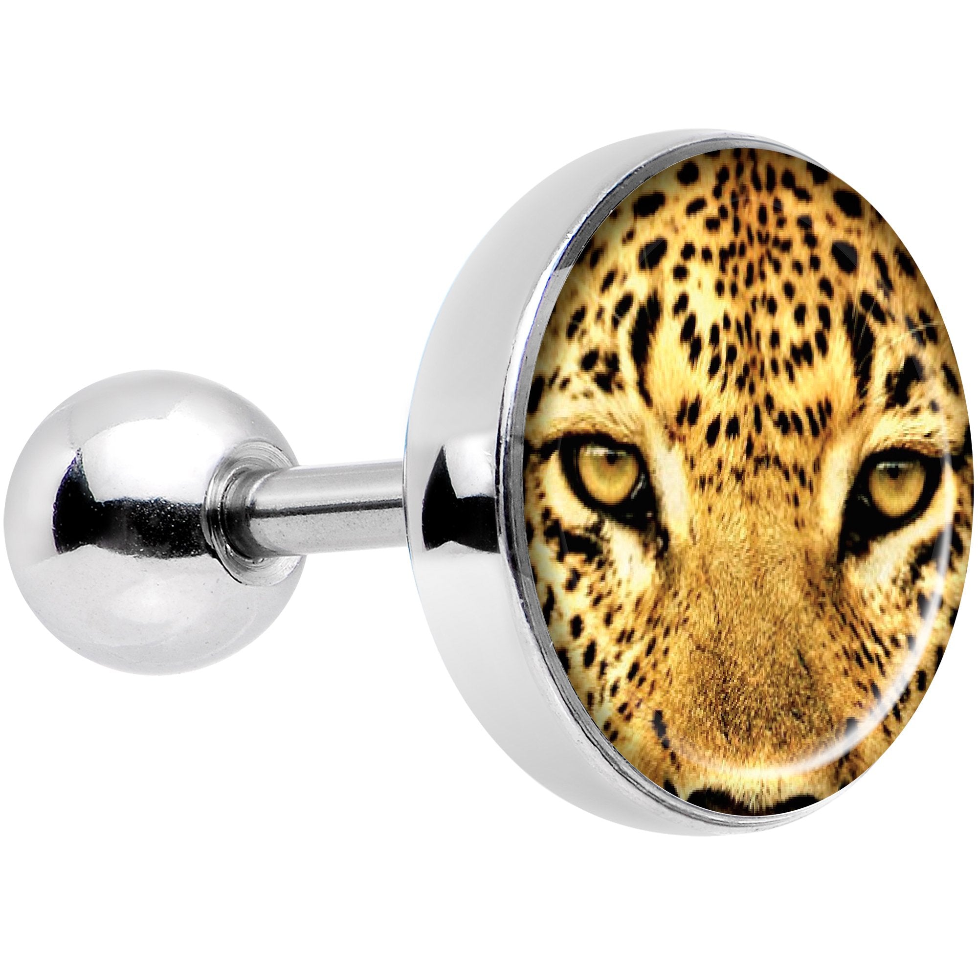 16G 1/4 Full Color Leopard Eyes Tragus Cartilage Earring