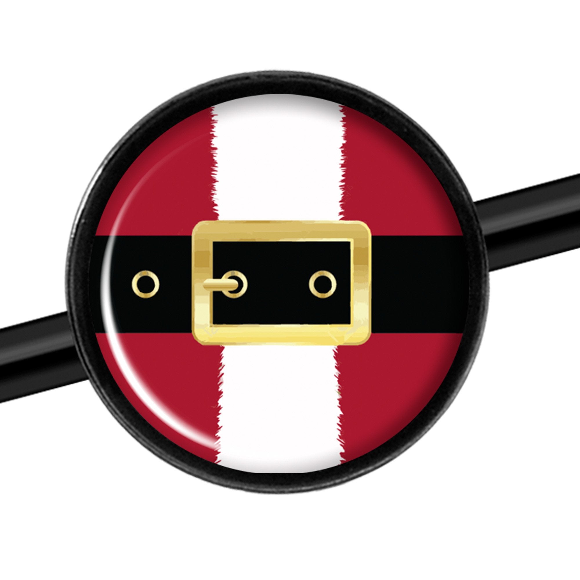 14G Christmas Santa Suit Black Industrial Barbell 37mm