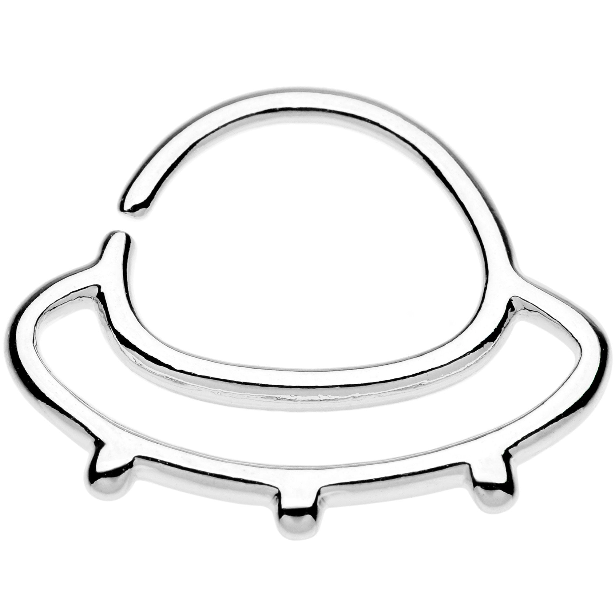 16G 5/16 Outer Space UFO Septum Ring Pack Set of 3