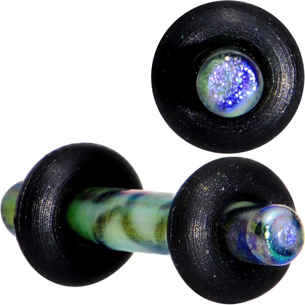 Green Blue Acrylic Mermaid Scale Straight Plug Set 14G to 8G