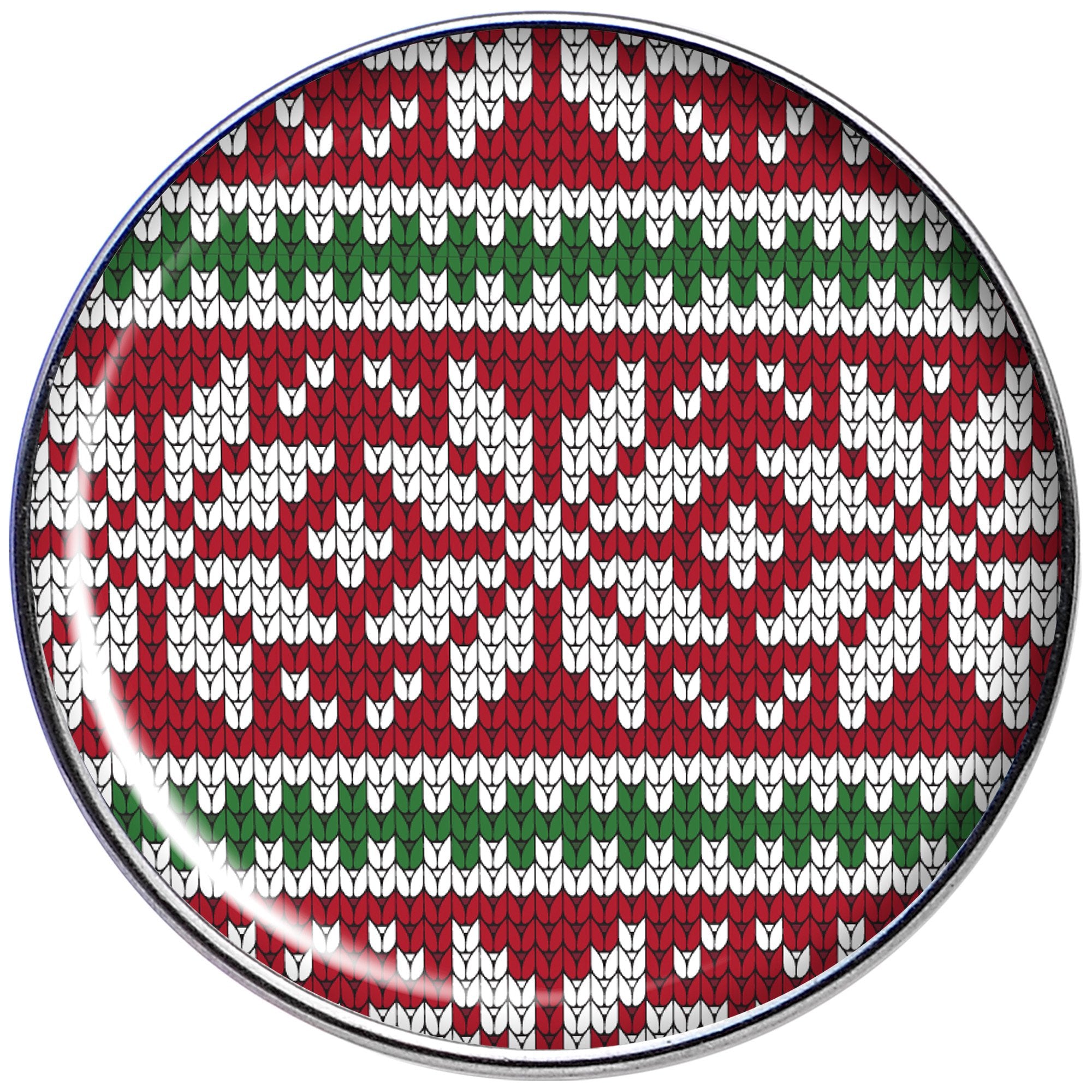 16G 1/4 Red Green Christmas Sweater Tragus Cartilage Earring