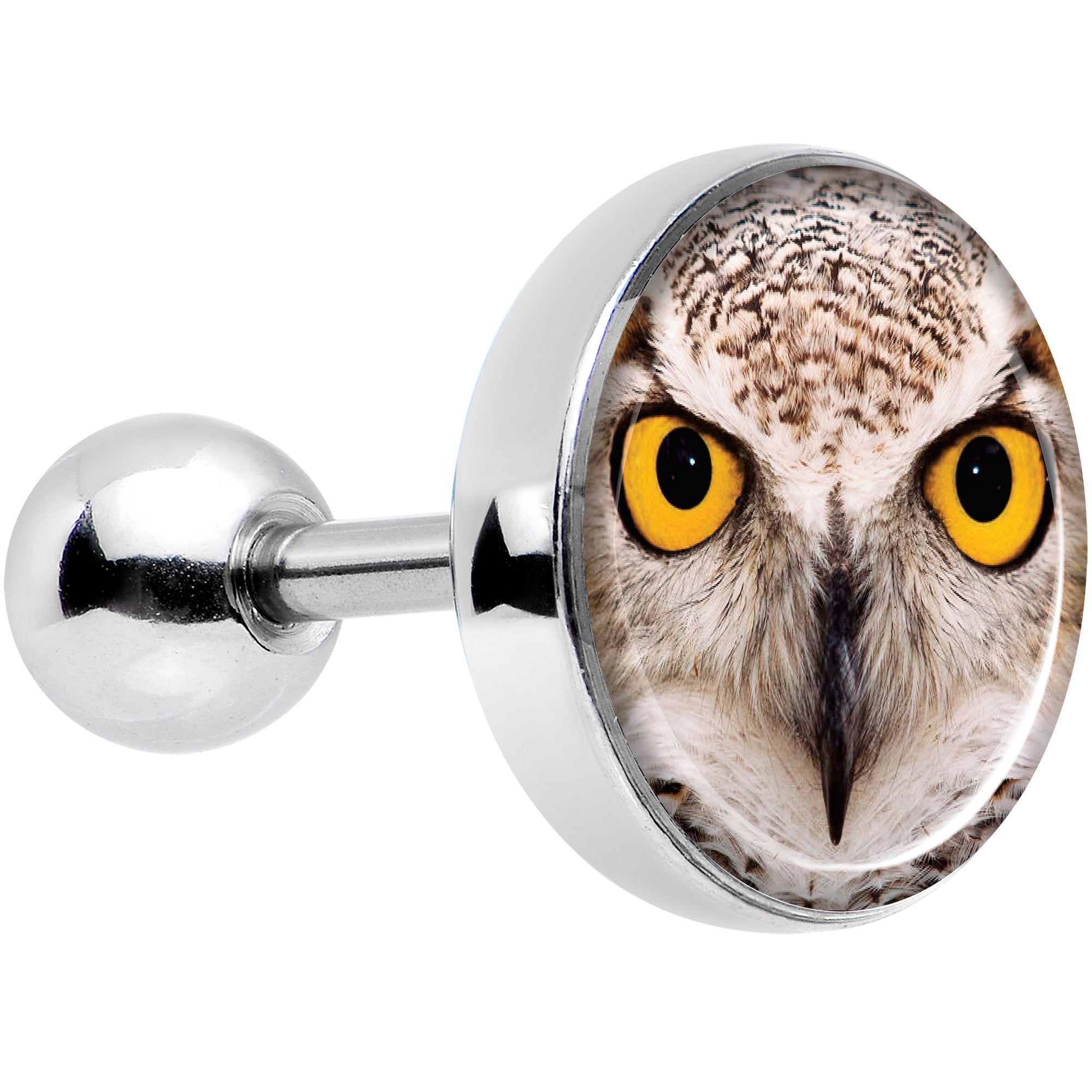 16G 1/4 Full Color Owl Tragus Cartilage Earring