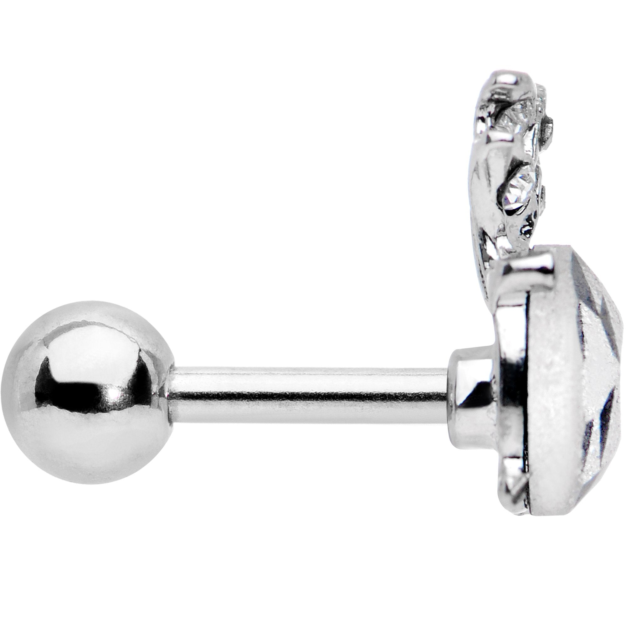 16G 1/4 Clear Gem Juicy Pineapple Cartilage Tragus Earring