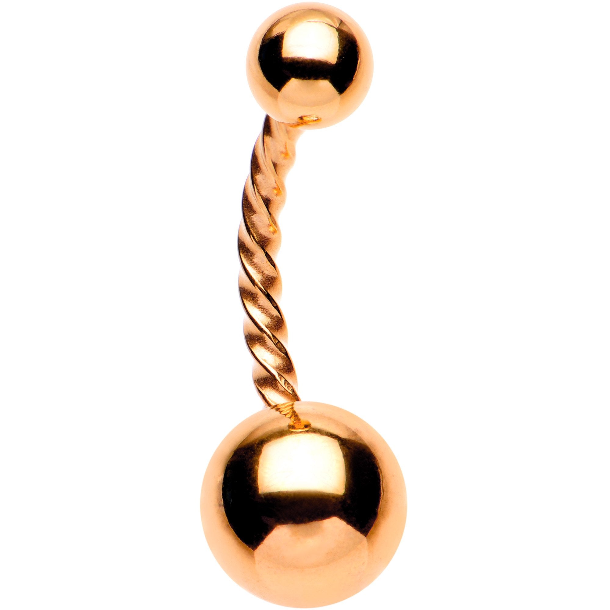 Rose Gold Tone IP Seriously Twisted Belly Ring