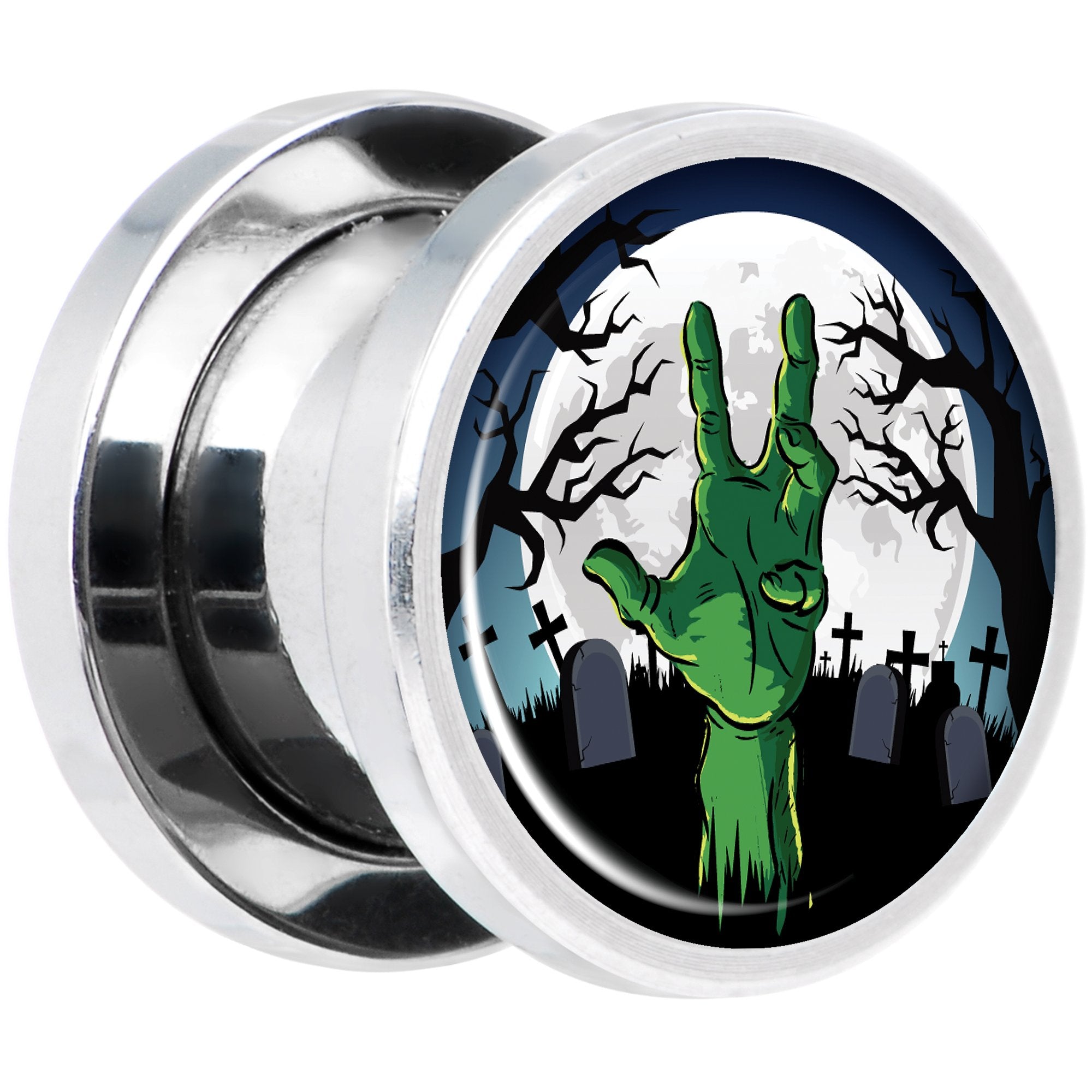 Cemetery Zombie Hand Halloween Plug Set 00G