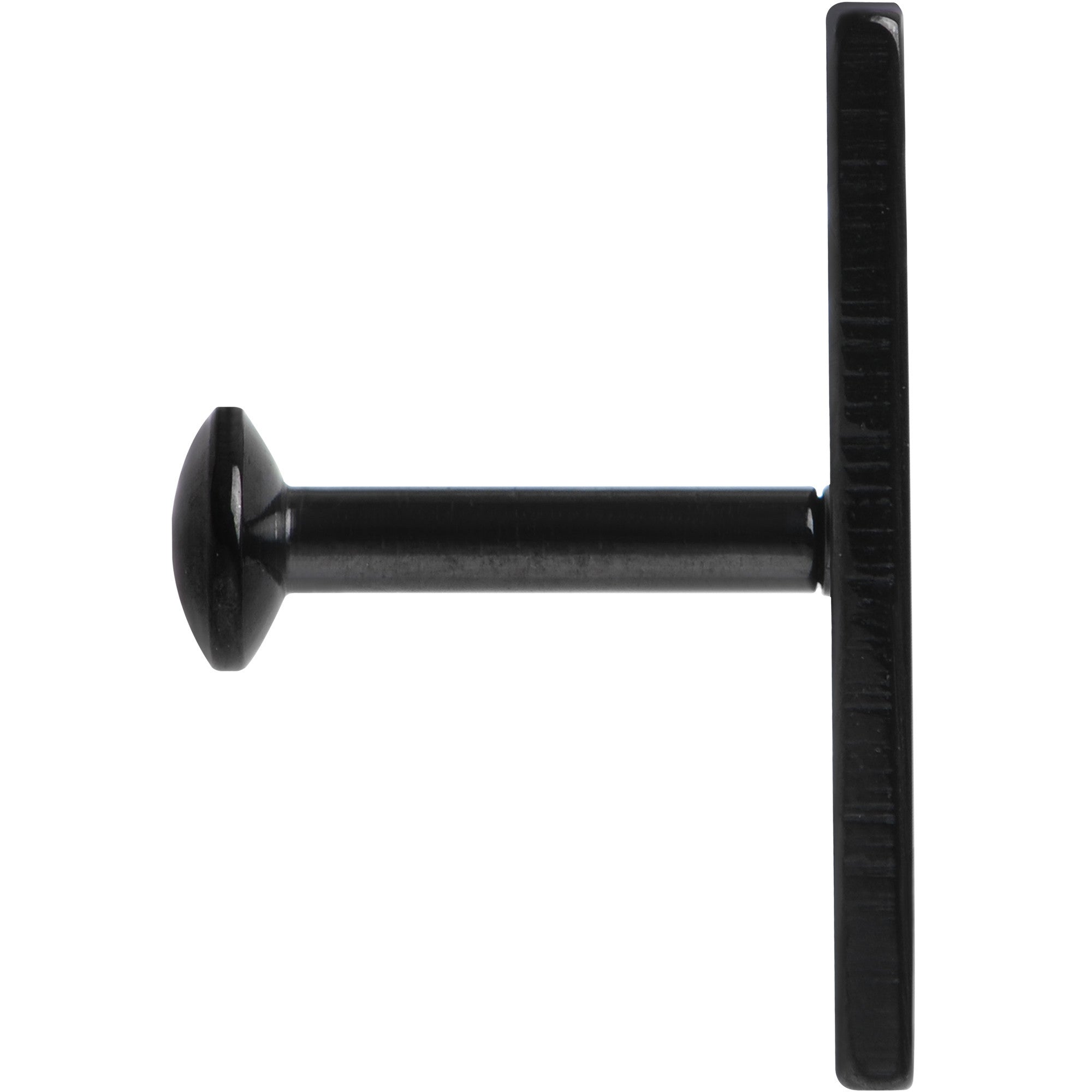 1/4 12mm Black IP Rectangle Internal Thread Daith Cartilage Tragus