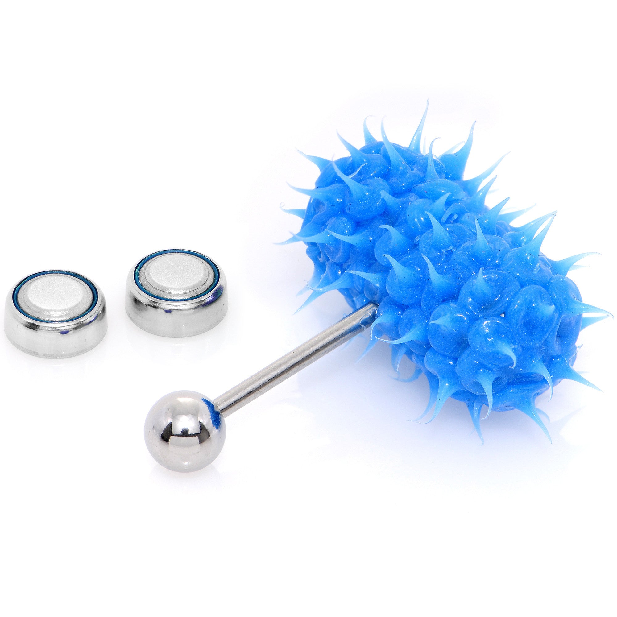 Blue Soft Spike Thrasher Lix Vibrator Tongue Ring Blue Soft Spike Thrasher Lix Vibrator Tongue Ring