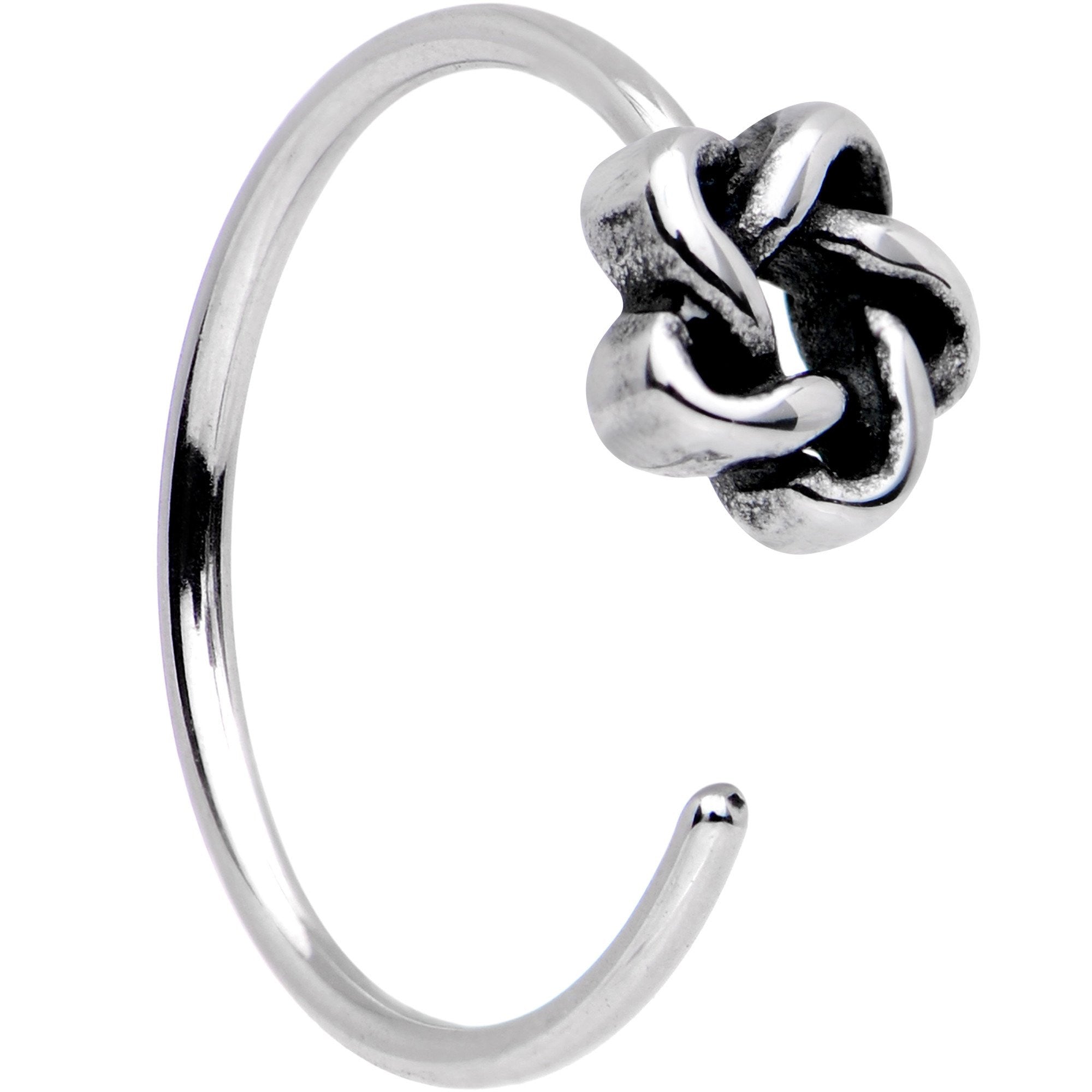 20G Blue Faux Opal Funky Nose Bone Captive Ring Pack Set of 4