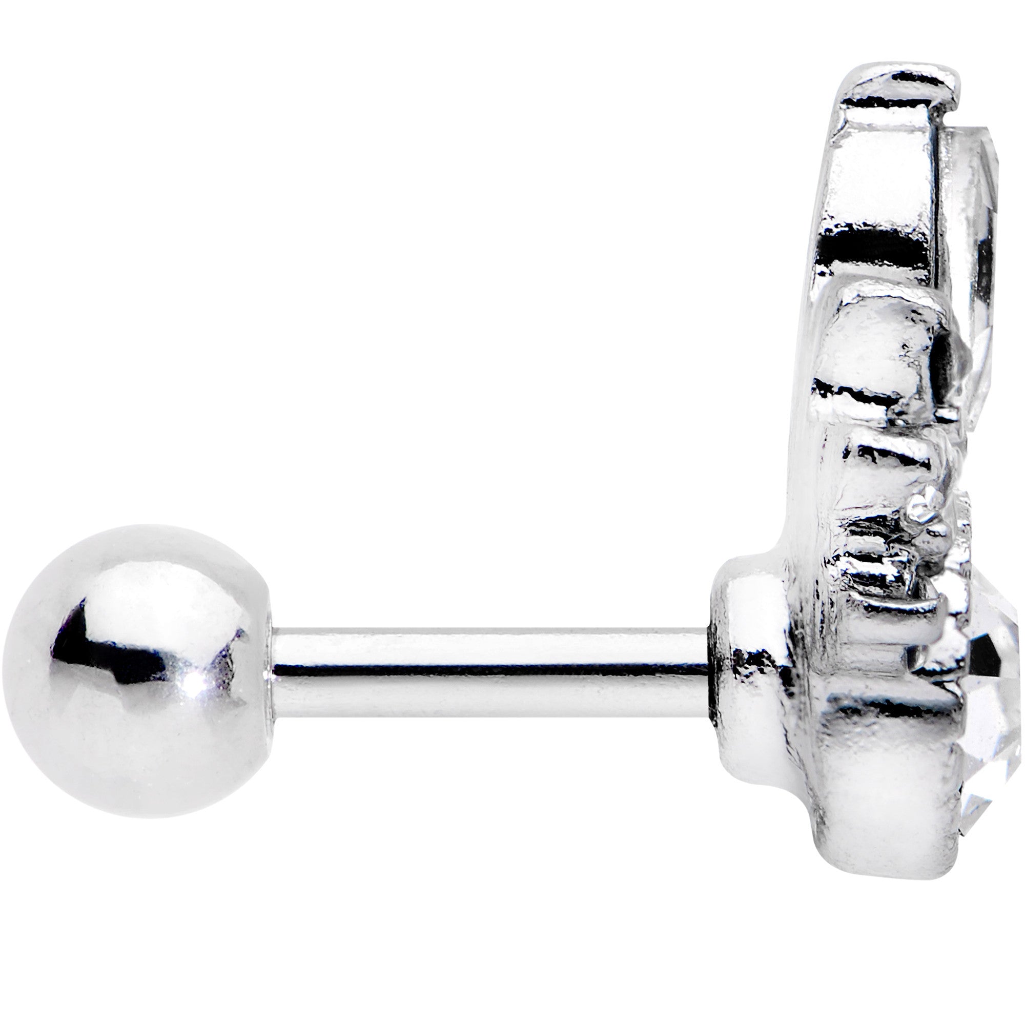 16G 1/4 Clear Gem Cocktail Party Tragus Cartilage Earring