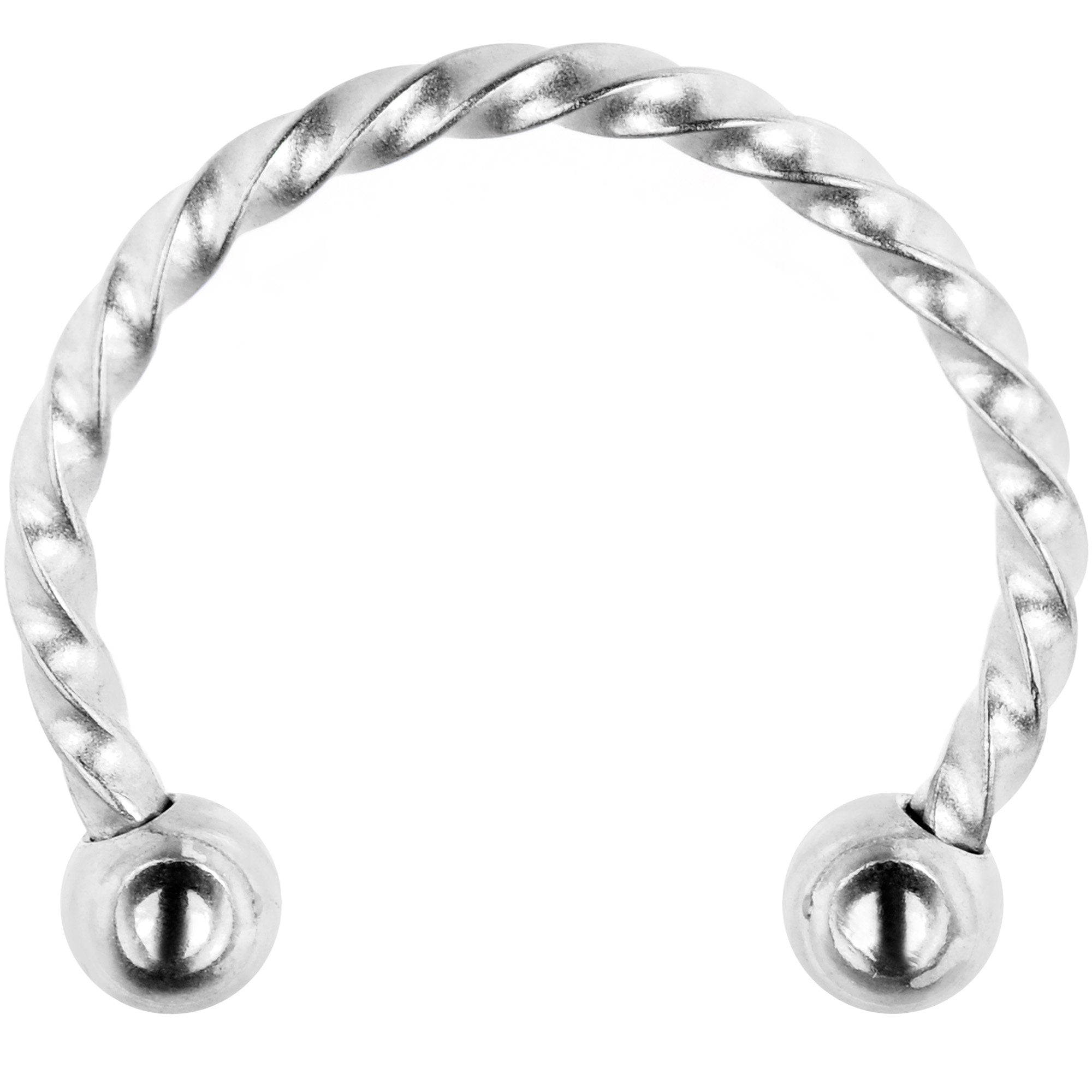 16G 1/2 Seriously Twisted Horseshoe Circular Barbell