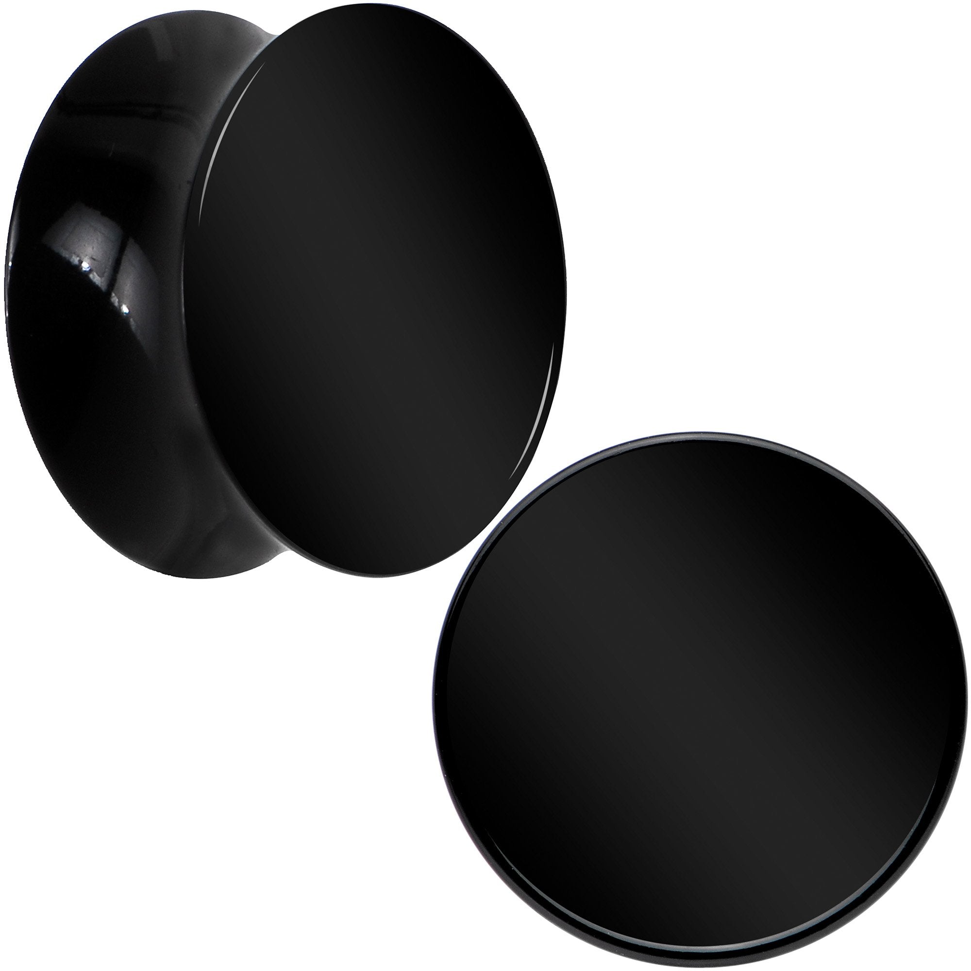 Black UV Acrylic Saddle Plug Set 5mm to 25mm