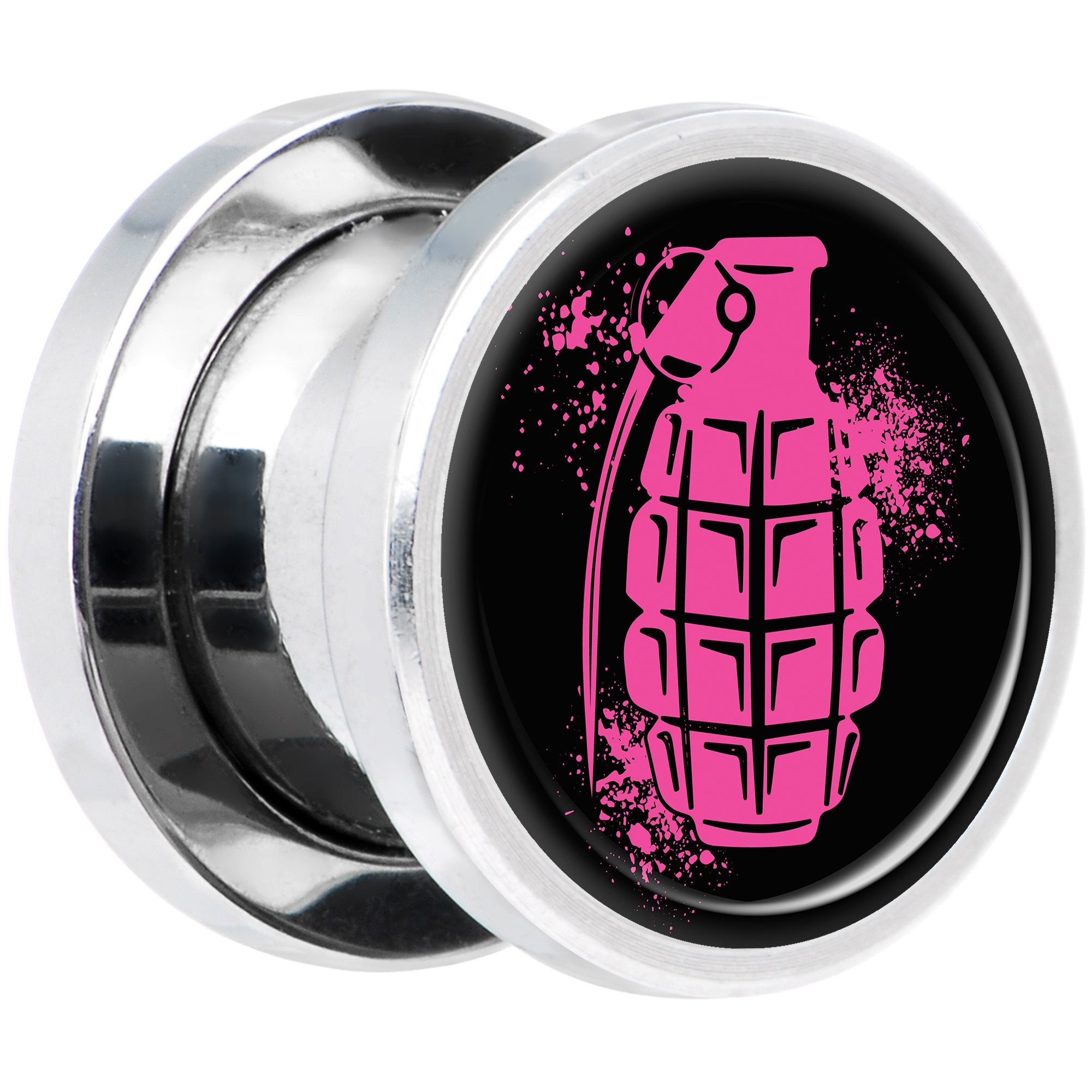 Pink Grenade Steel Screw Fit Plug Set 00G