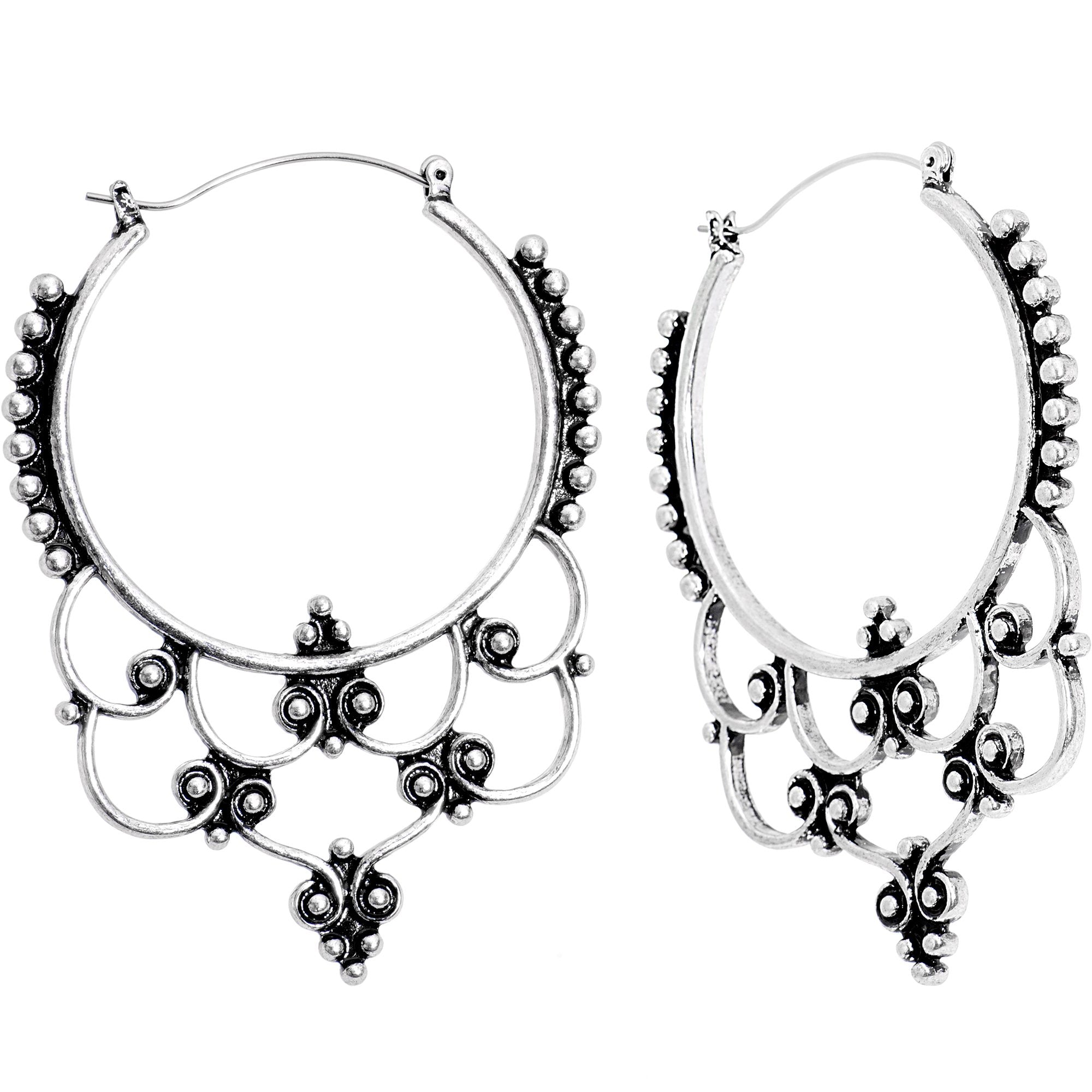 Victorian Decorative Twist Tunnel Plug Earrings