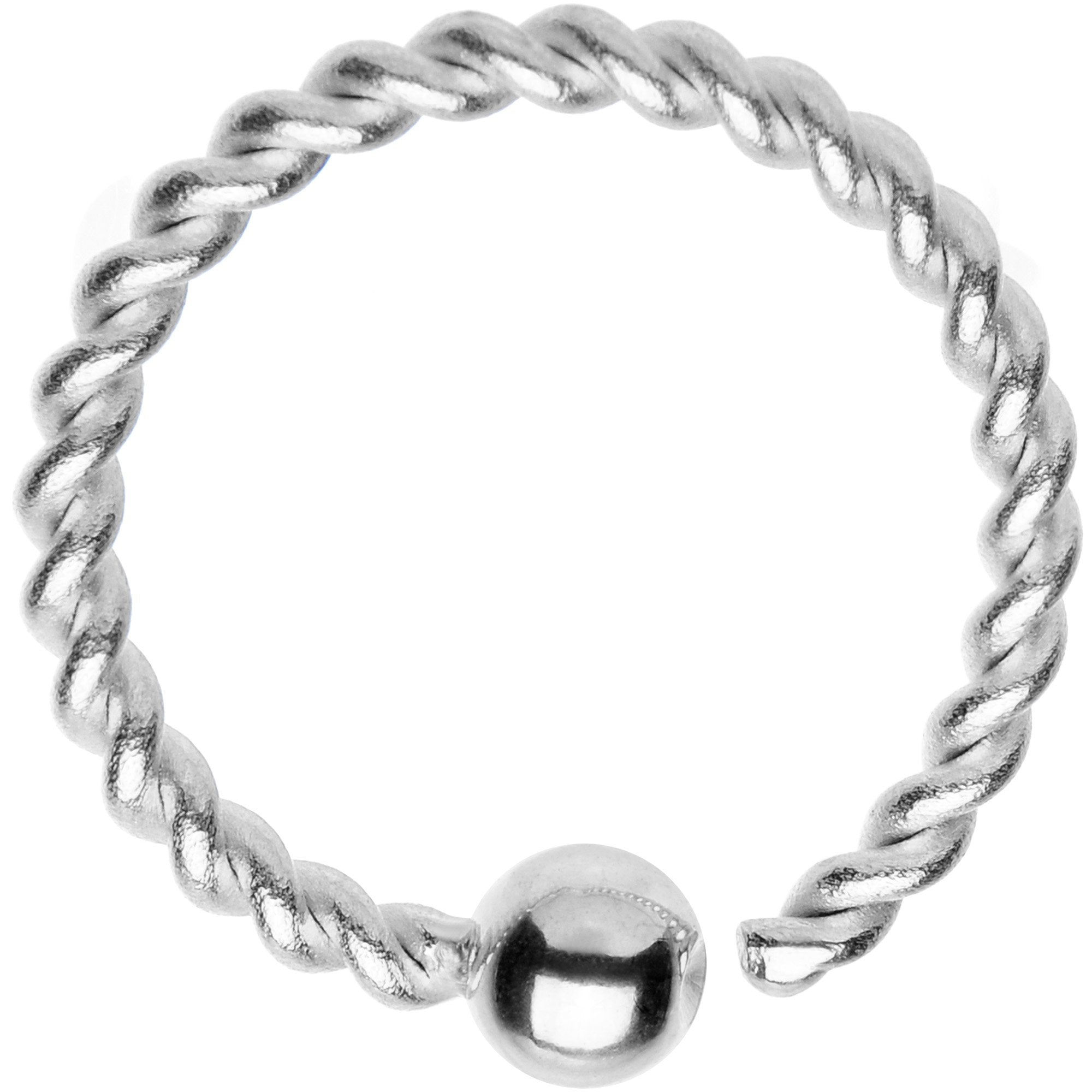 16G 3/8" So Twisted Captive Style Seamless Ring