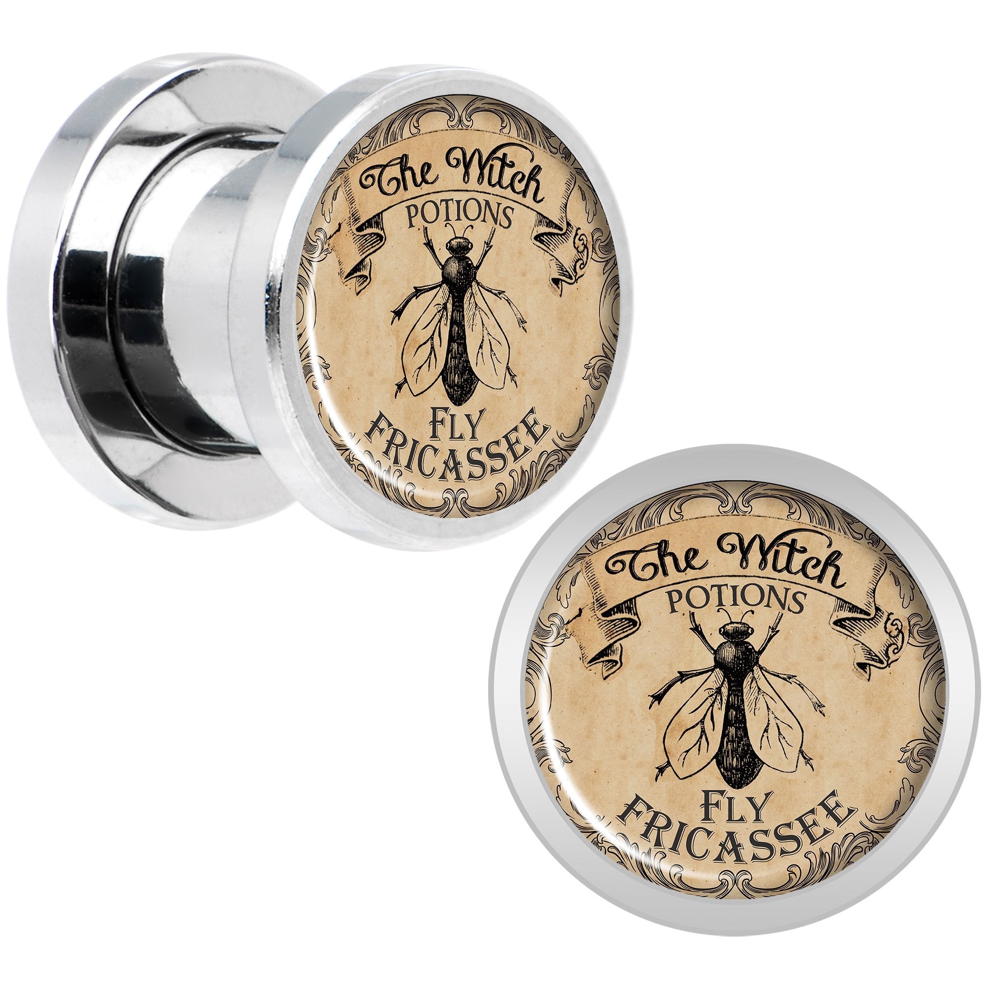 Witches Brew Fly Fricassee Halloween Plug Set 0G to 20mm