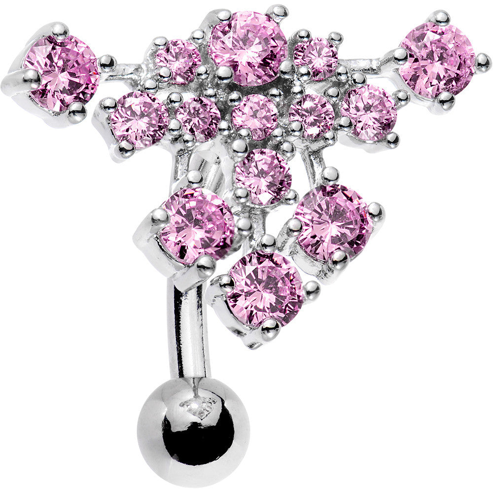 Pink Gem Set Me Up for Sparkle Top Mount Belly Ring