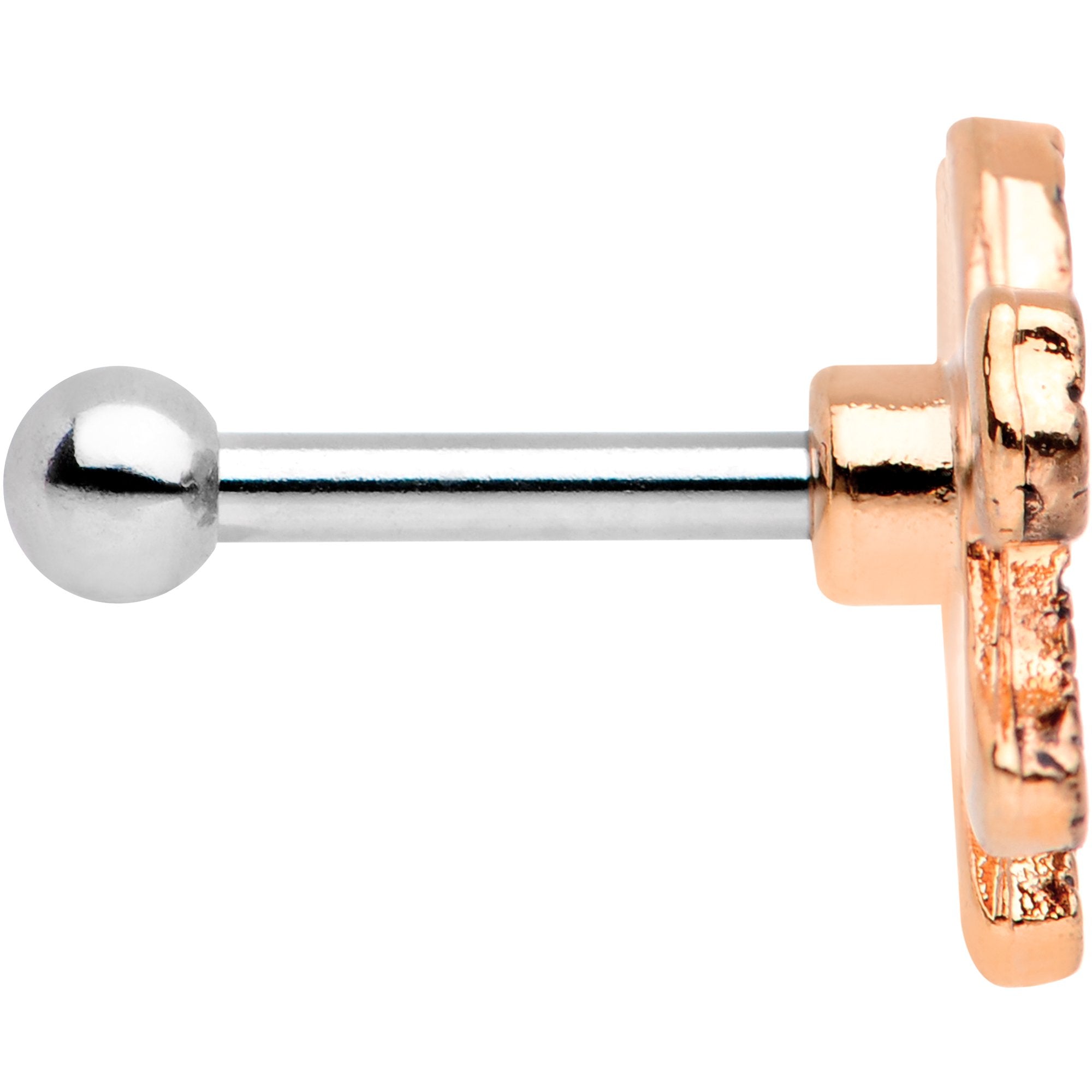 16G 1/4 Rose Gold Tone Boho Elephant Tragus Cartilage Earring