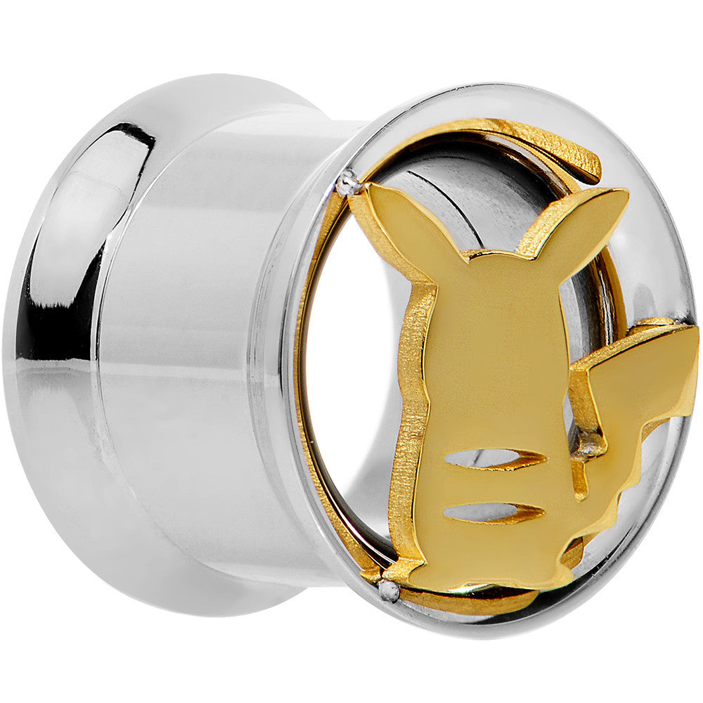 7/16 Licensed Pokemon Yellow Pikachu Double Flare Tunnel Plug Set