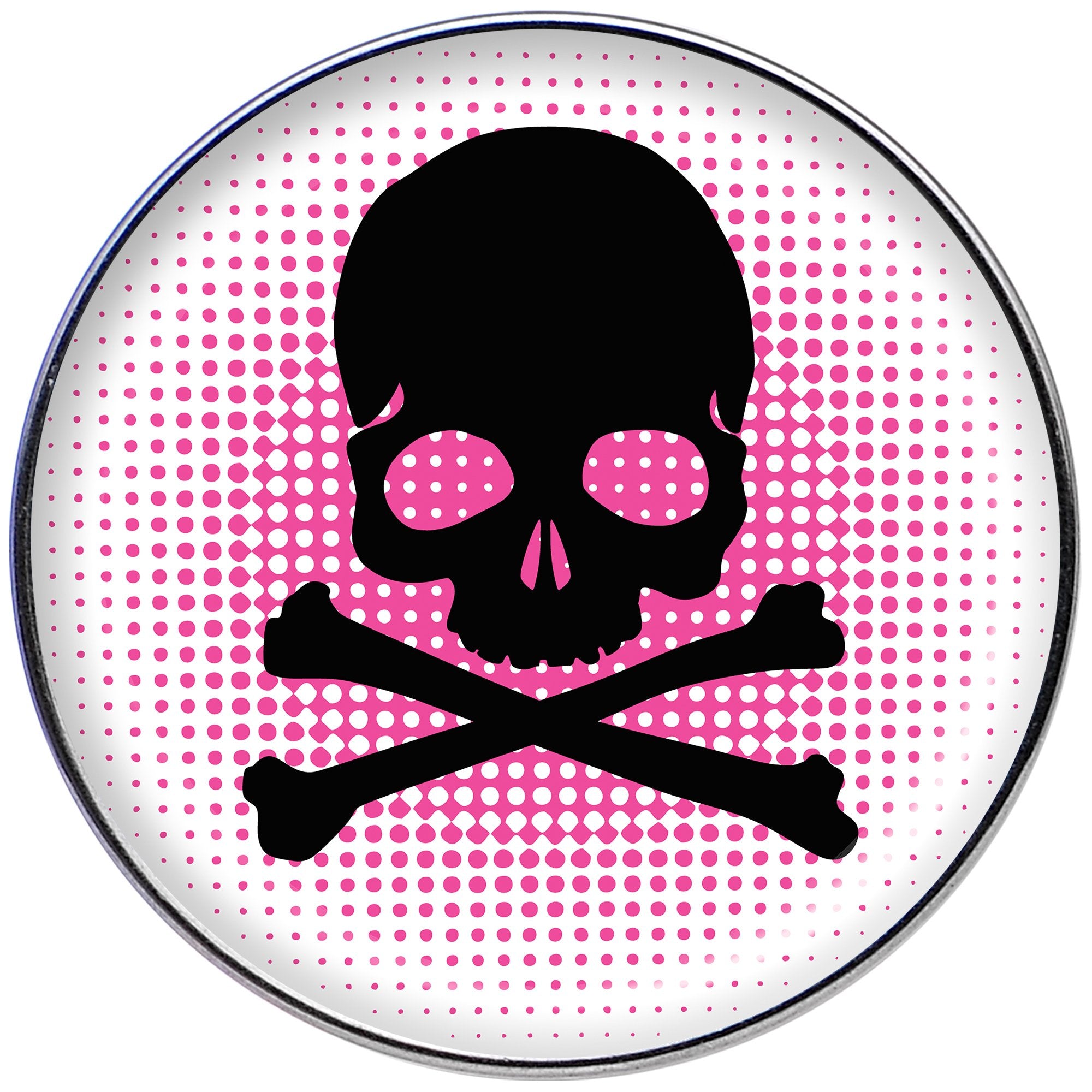 16G 1/4 Pink Black Skull Tragus Cartilage Earring