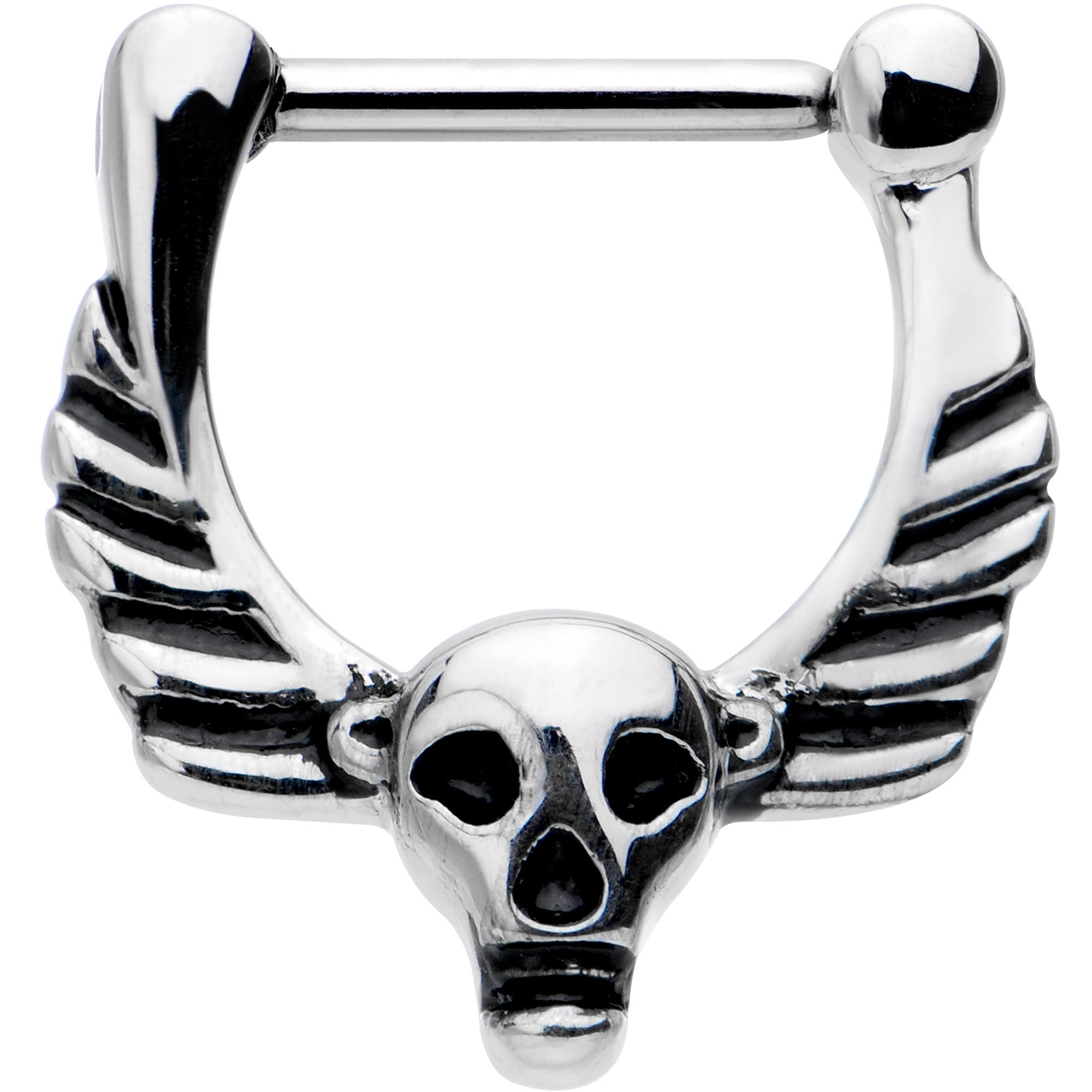 16G 5/16 Scare Em All Wicked Halloween Skull Septum Clicker