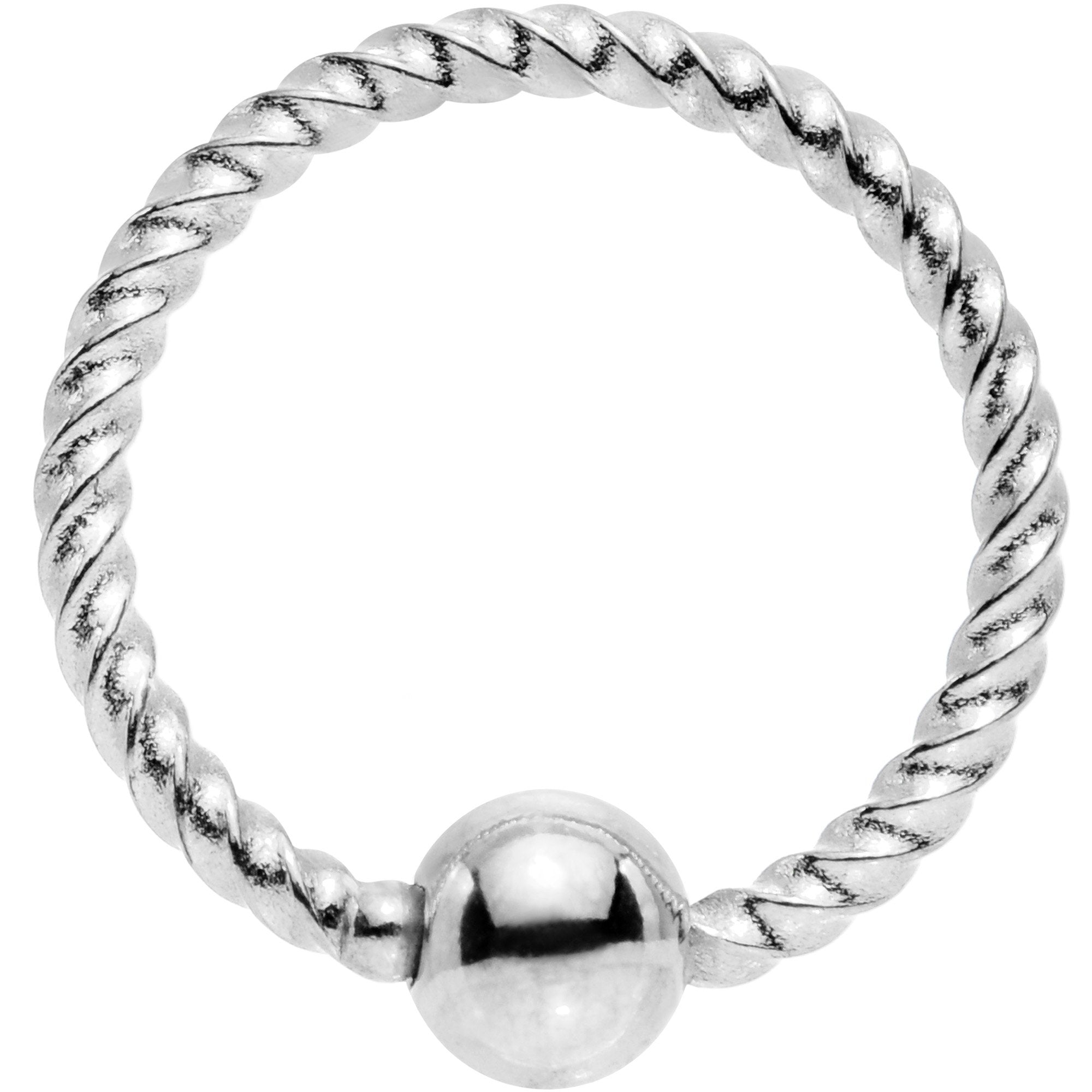 18G 5/16 So Twisted Captive Style Seamless Ring