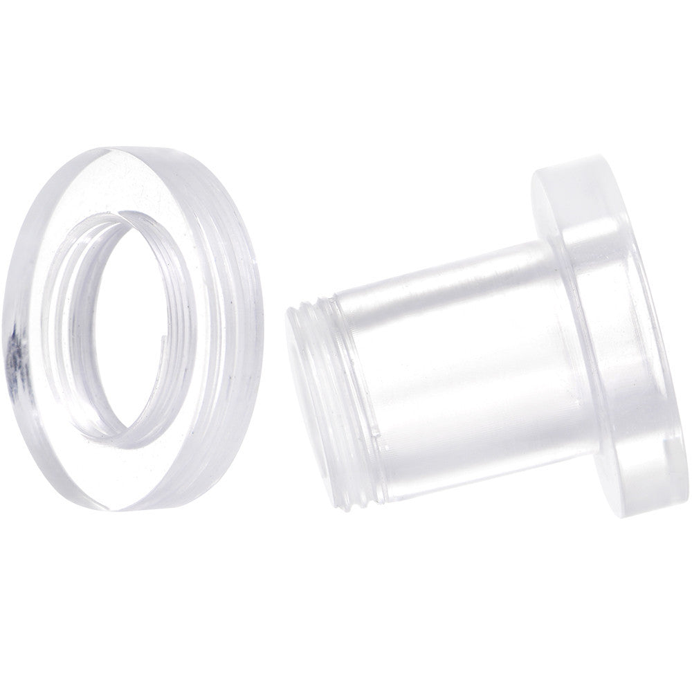 2G Clear Acrylic Screw Fit Plug Set