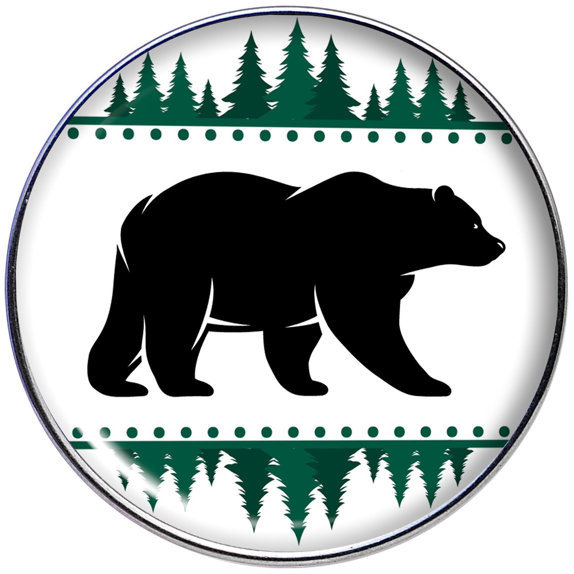 16G 1/4 Winter Polar Bear in Woods Tragus Cartilage Earring