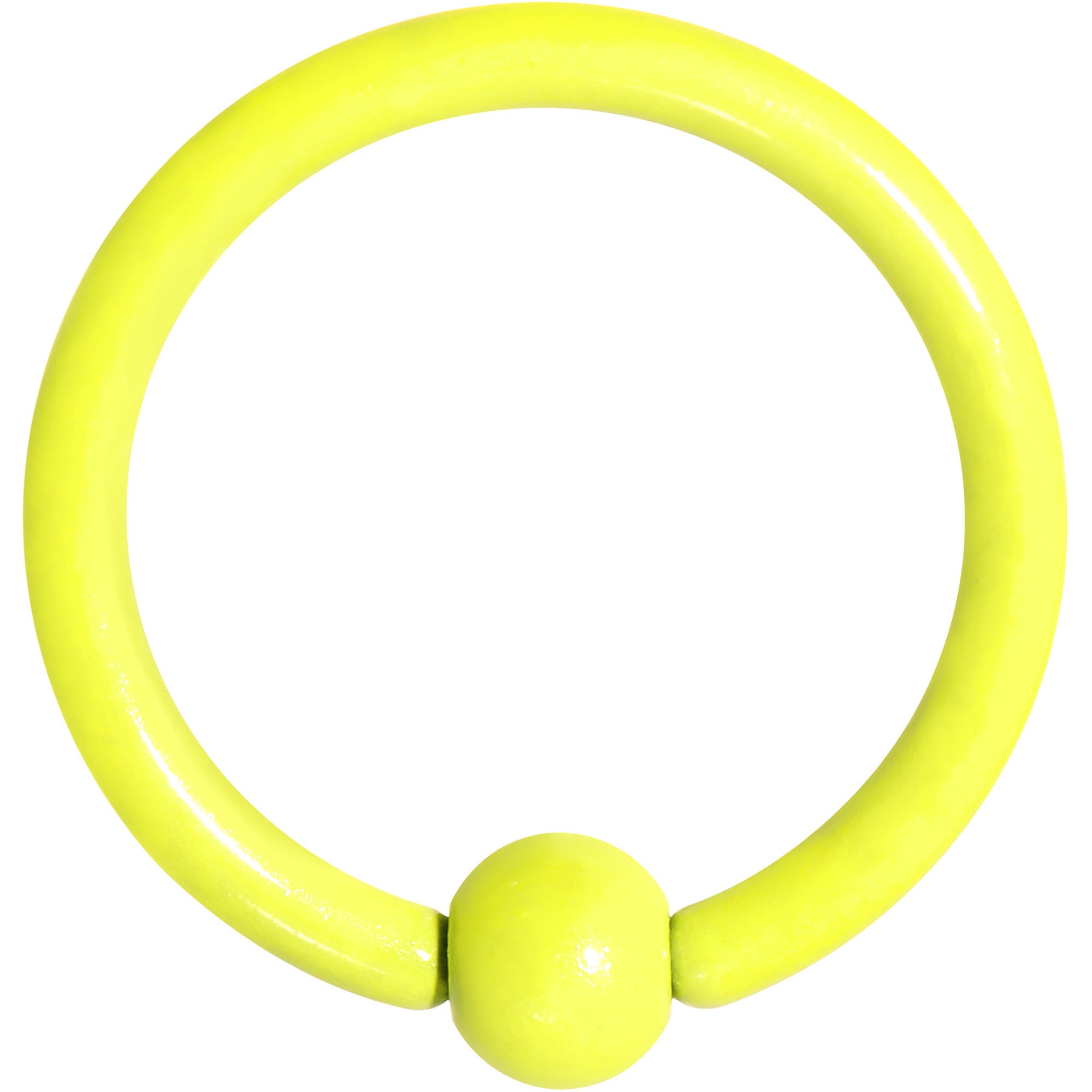 16G 3/8 Yellow Acrylic Over Steel Captive Ring