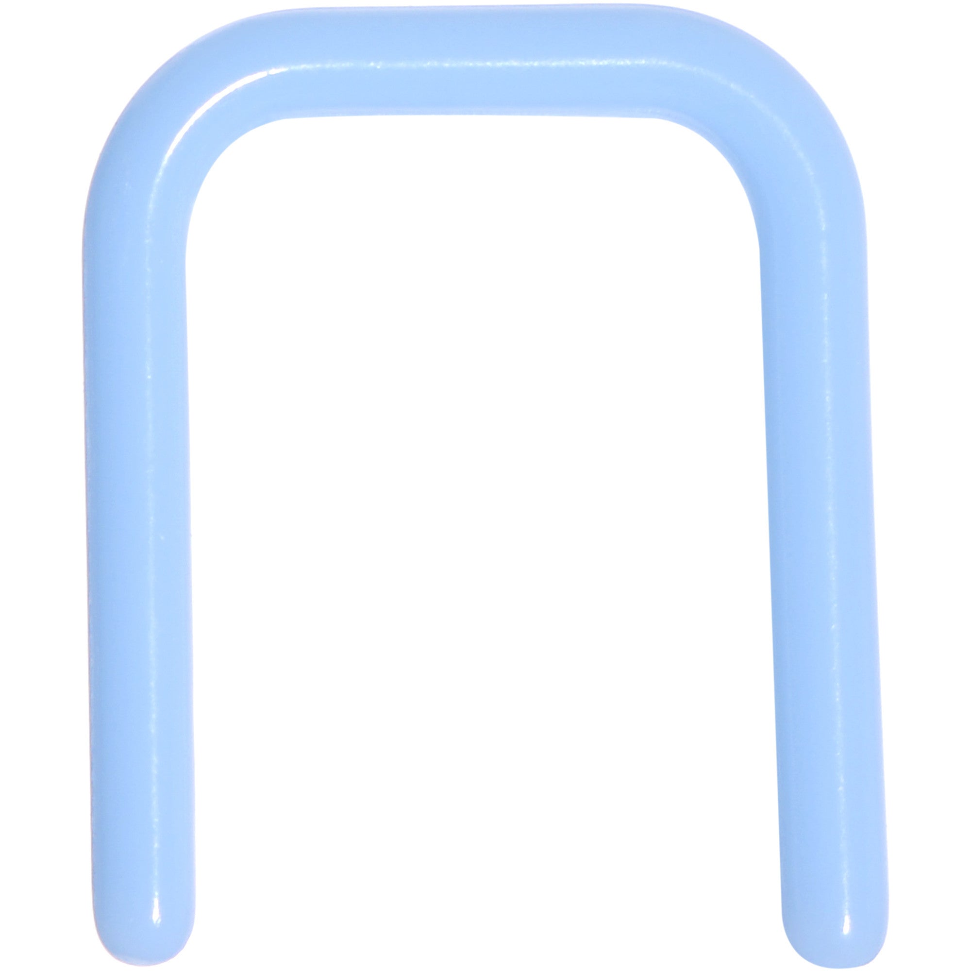 16G 5/16 Light Blue Flexible Bioplast Square Septum Retainer