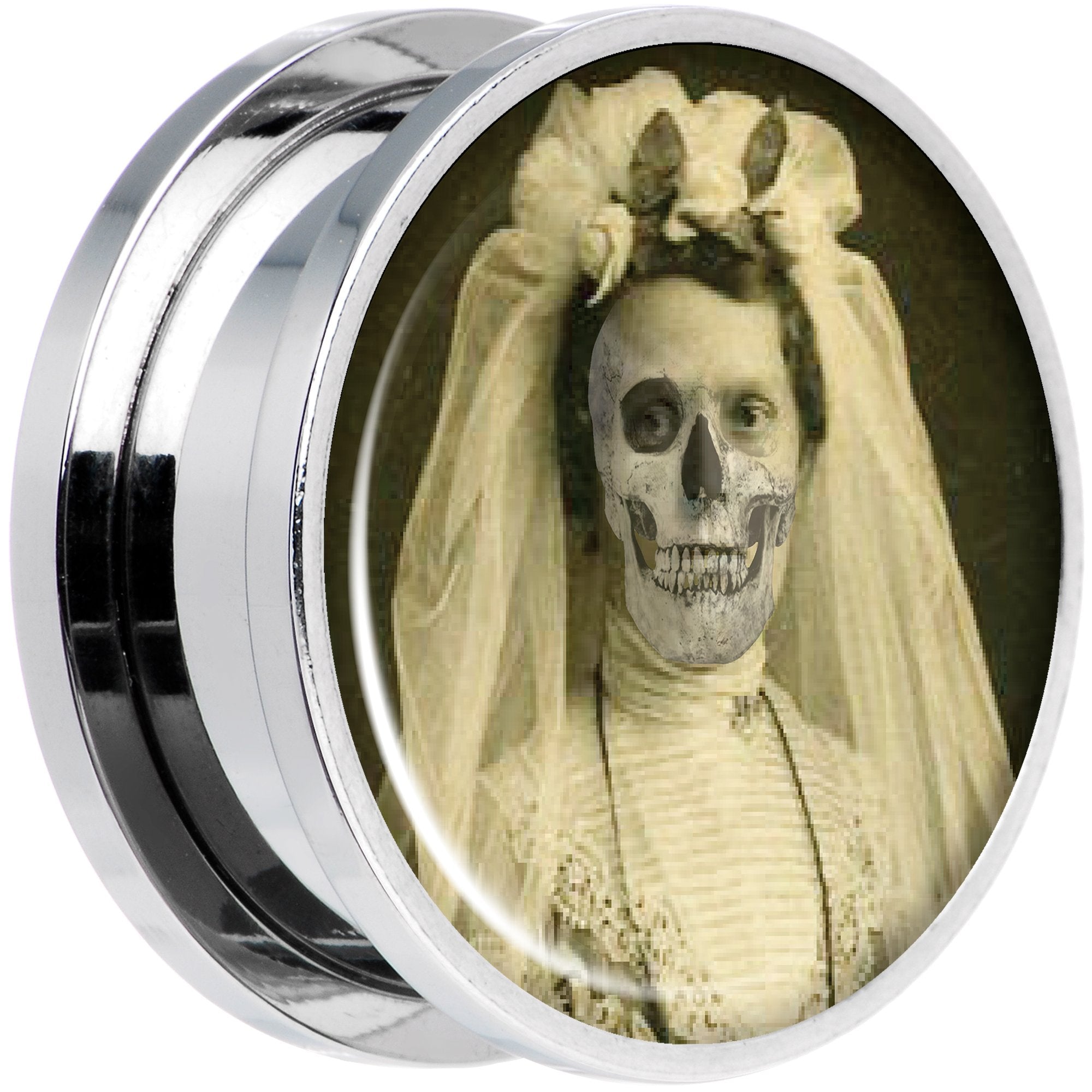 Undead Bride and Groom Halloween Plug Set 20mm