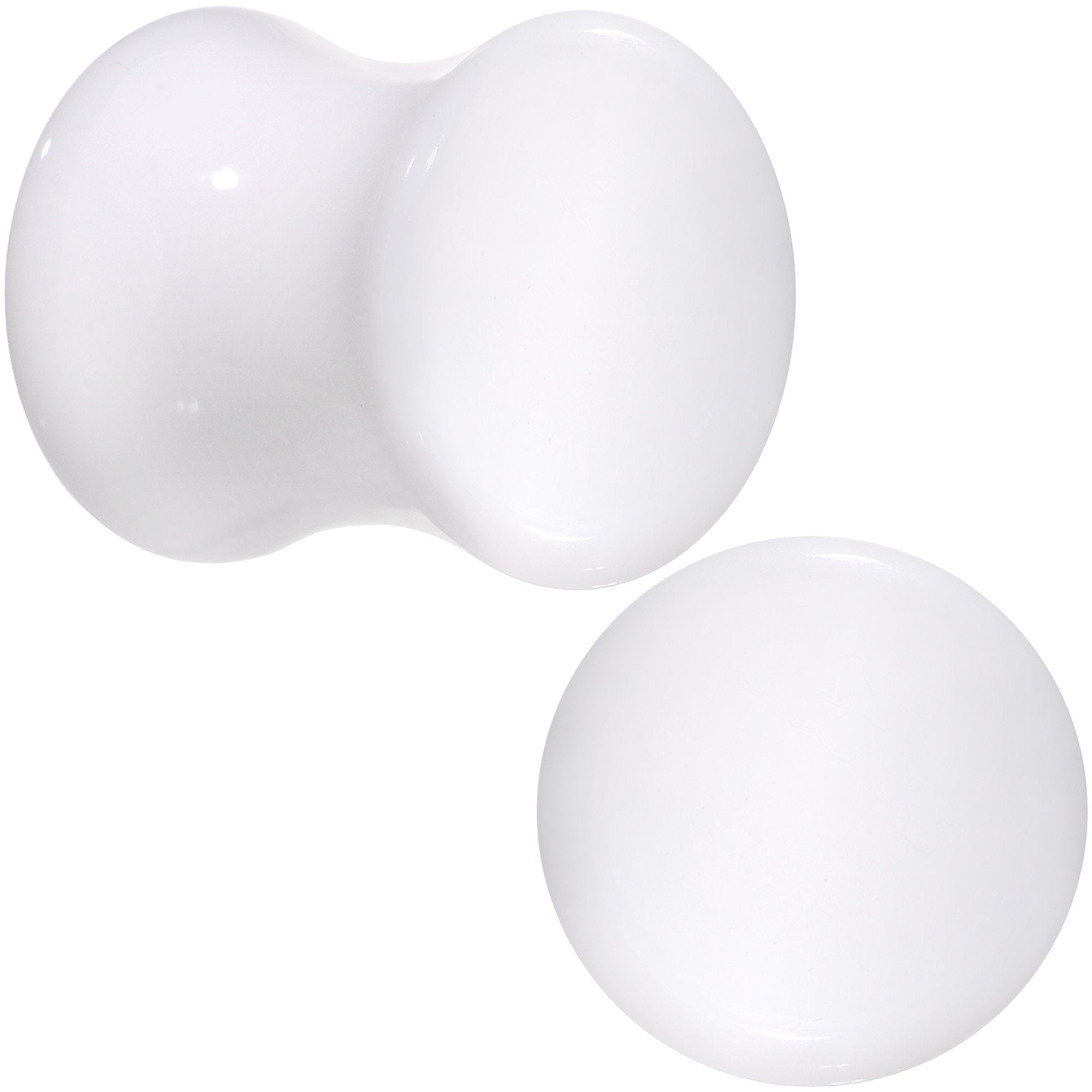 White UV Acrylic Saddle Plug Set 4mm to 25mm