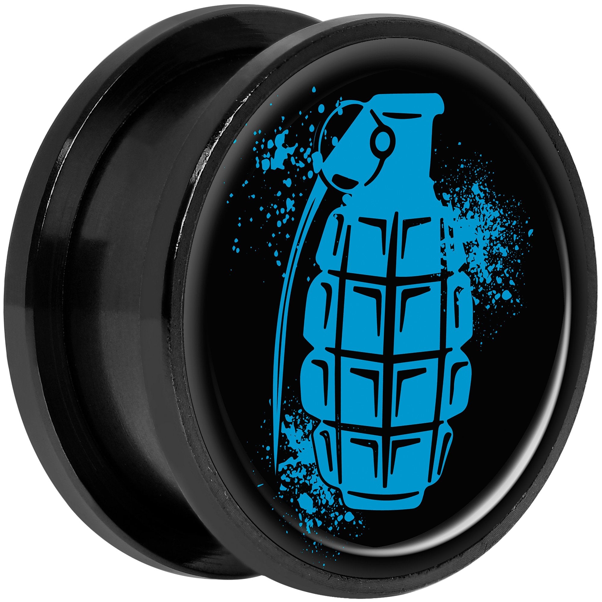 Blue Grenade Black Anodized Screw Fit Plug Set 20mm