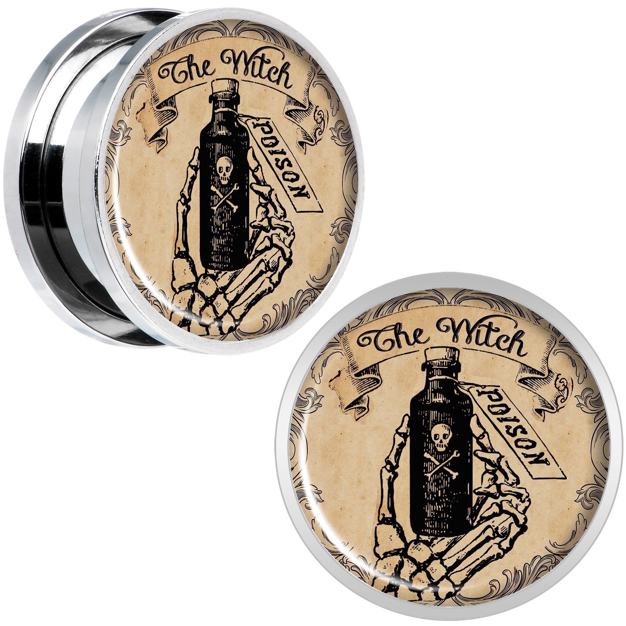 Witches Brew Poison Potion Halloween Plug Set 0G to 20mm