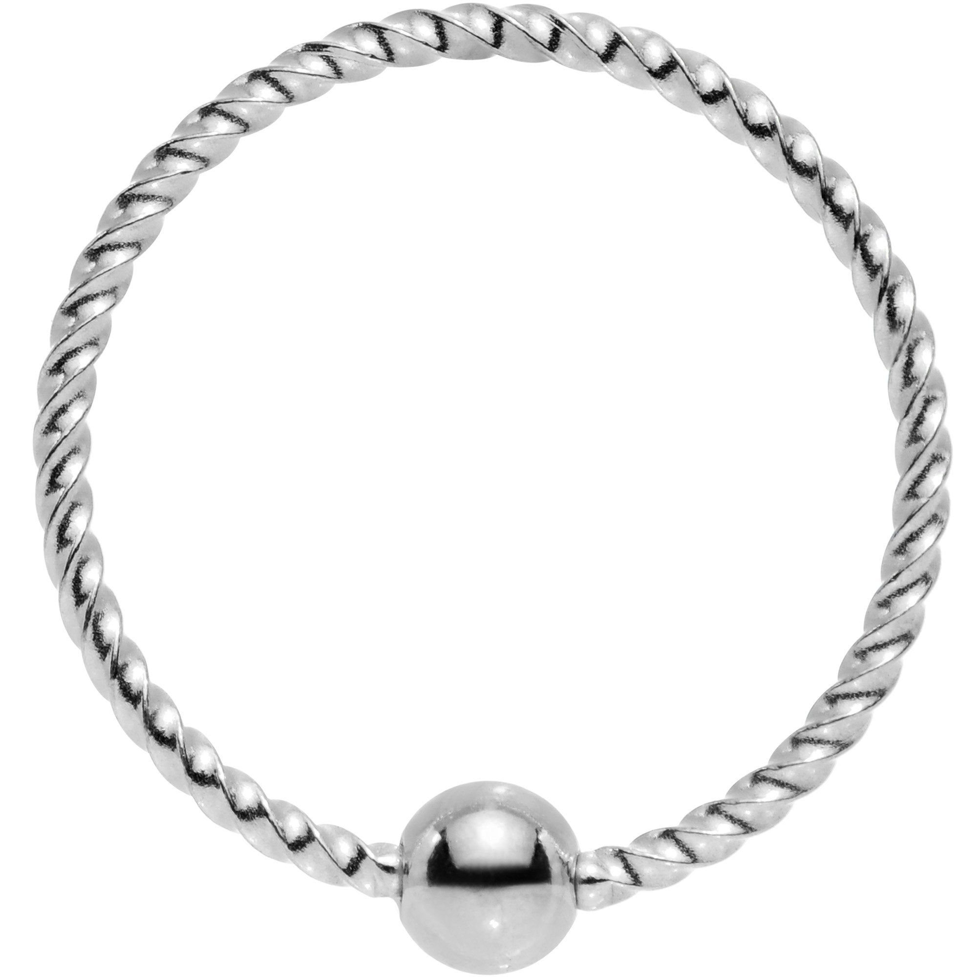 20G 3/8 So Twisted Captive Style Seamless Ring