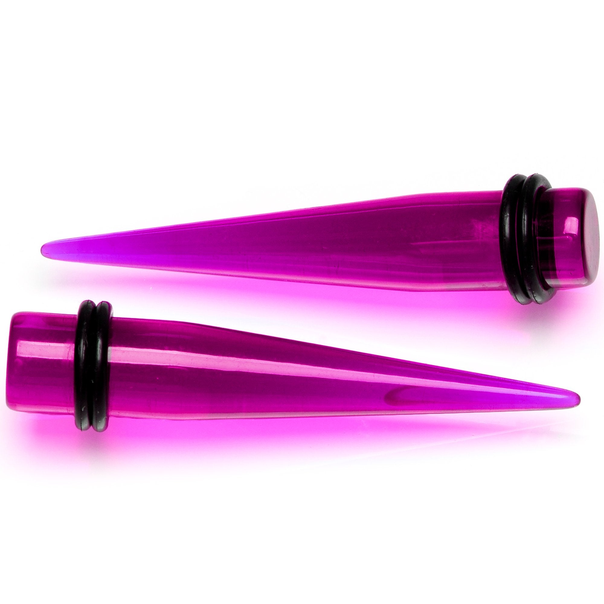 14 to 00G Fuchsia Acrylic Straight Taper Set 18 Piece Stretching Kit