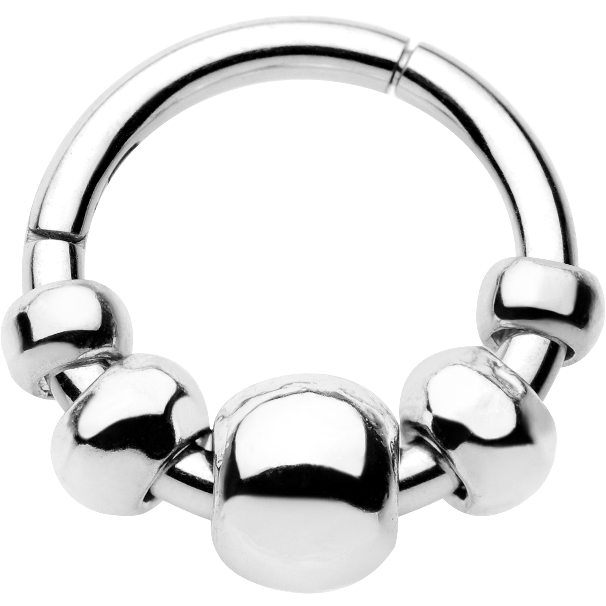 16G 5/16 Chunky Beads Hinged Segment Ring