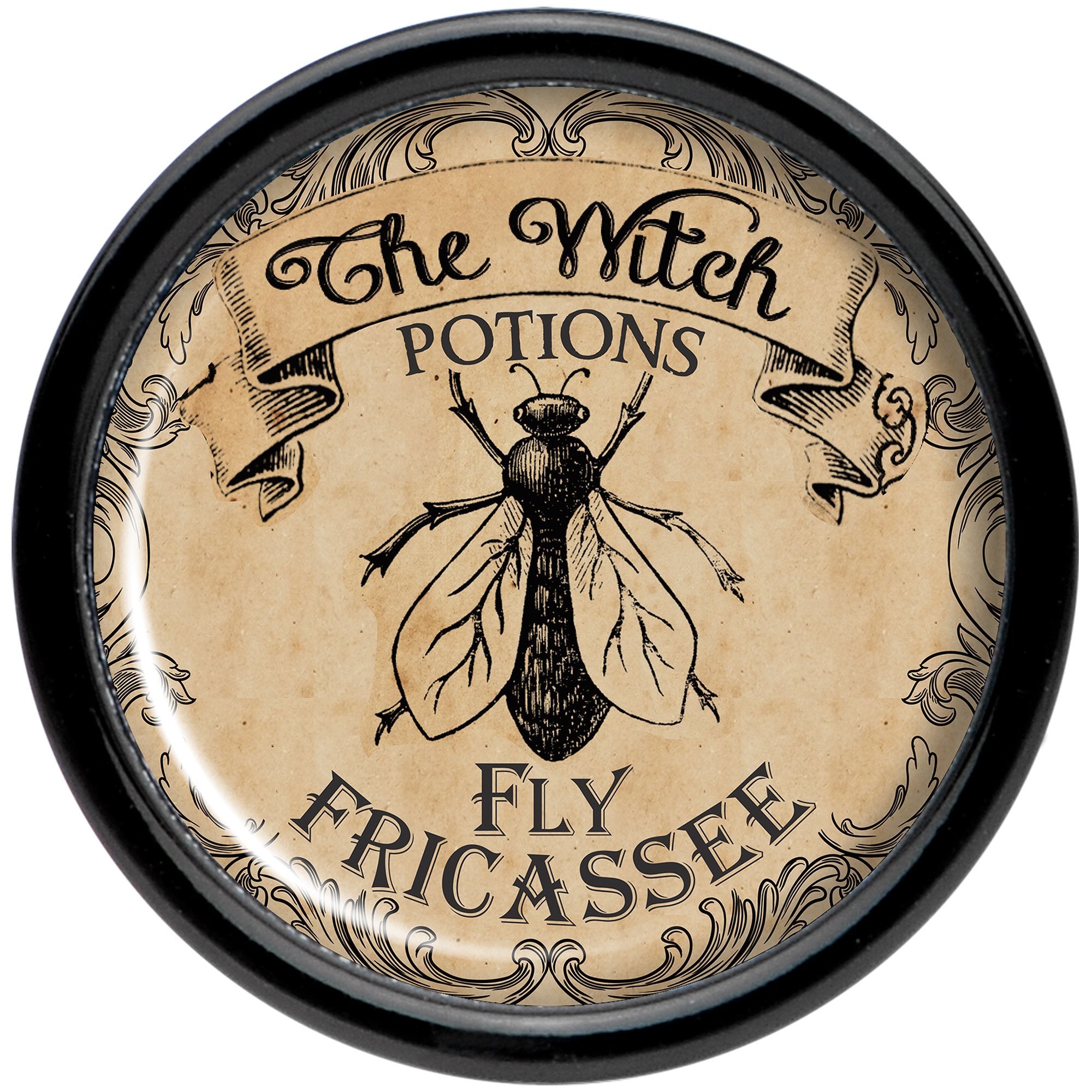 Witches Brew Fly Fricassee Halloween Black Acrylic Plug Sizes 0G to 20mm