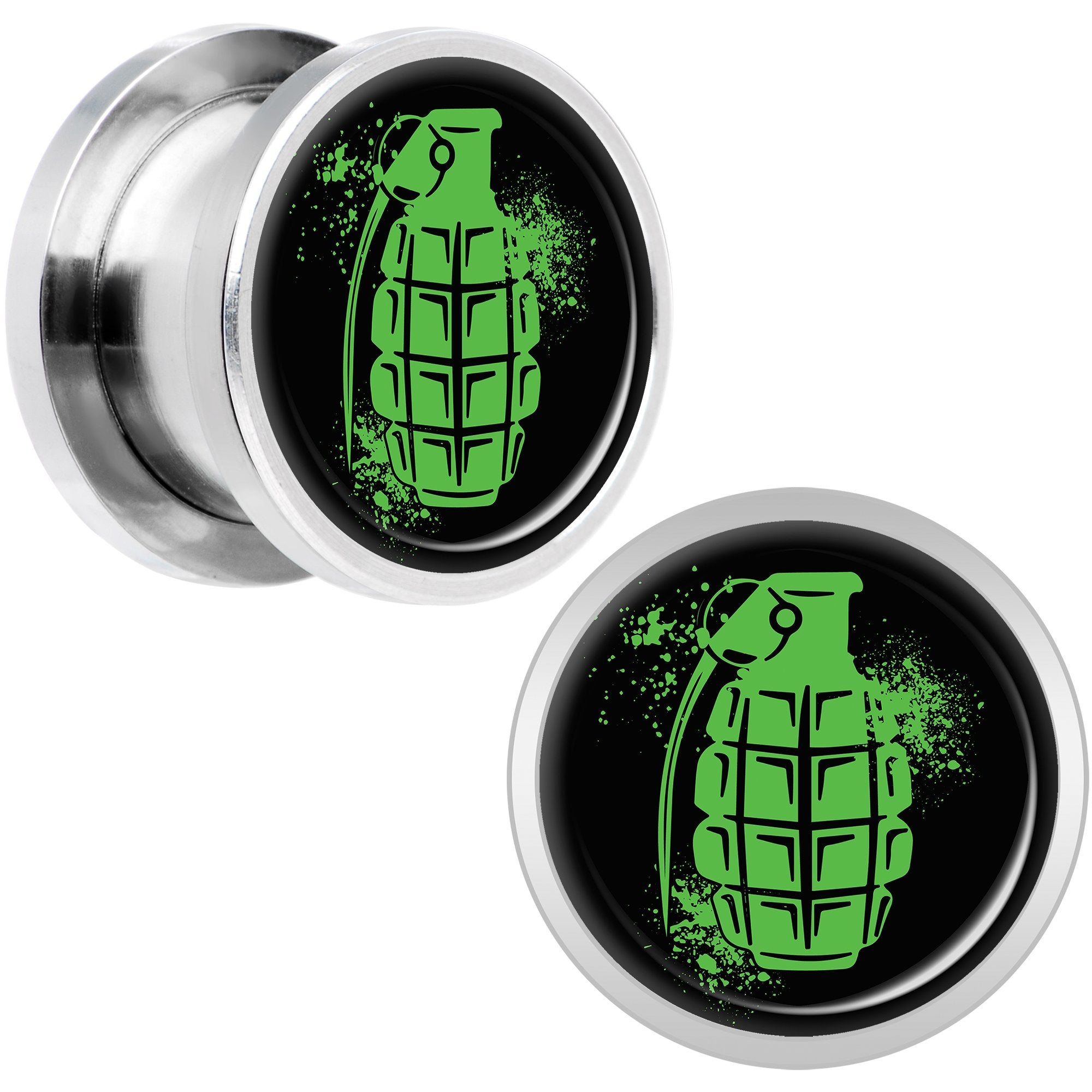 Green Grenade Steel Screw Fit Plug Set 1/2