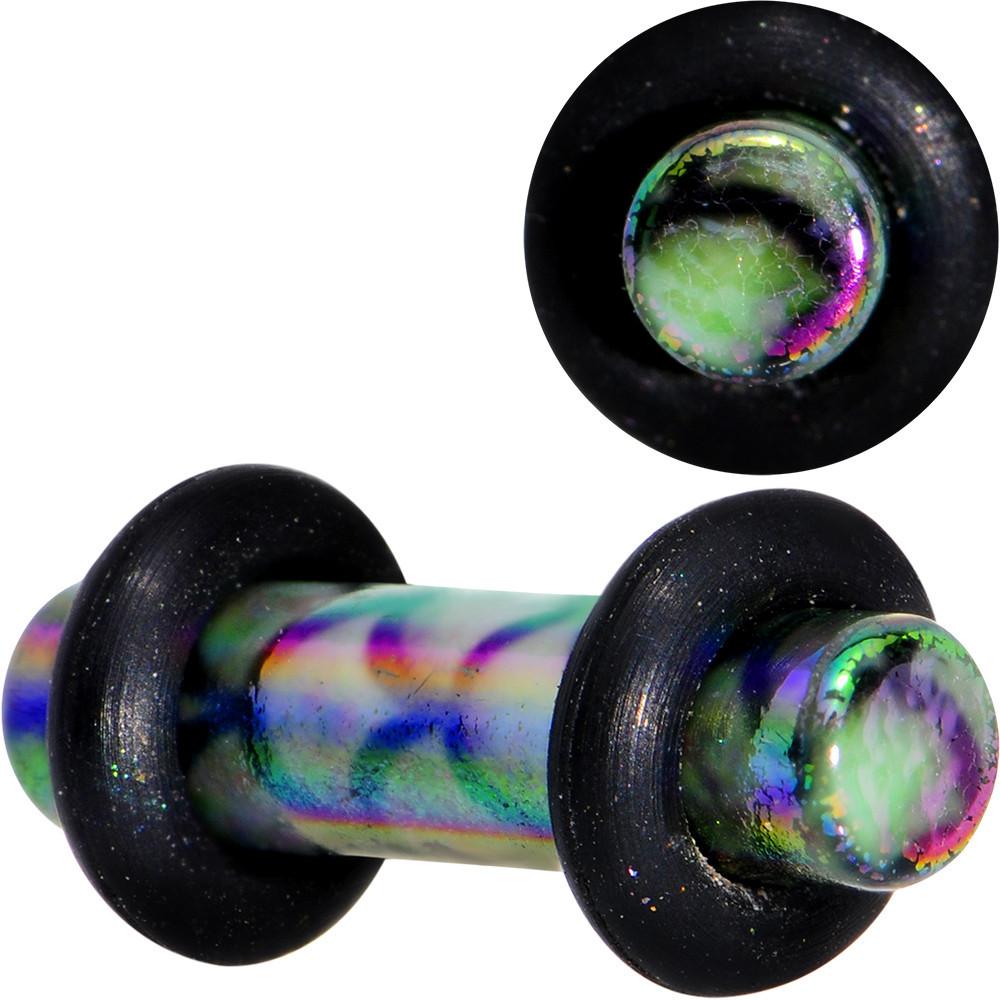 Green Blue Acrylic Mermaid Scale Straight Plug Set 14G to 8G