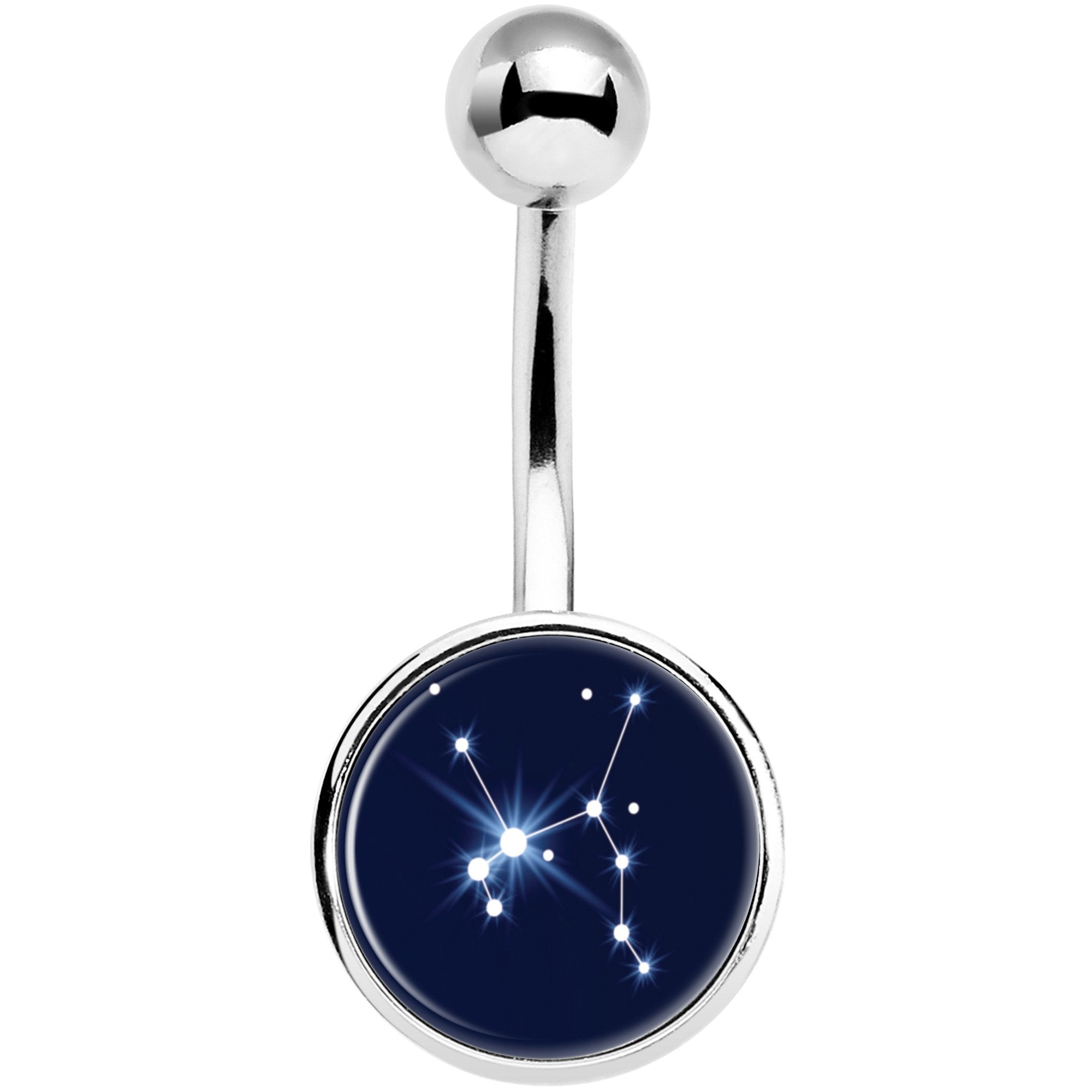 Zodiac Constellation Sagittarius Stainless Steel Belly Ring lightweight comfortable