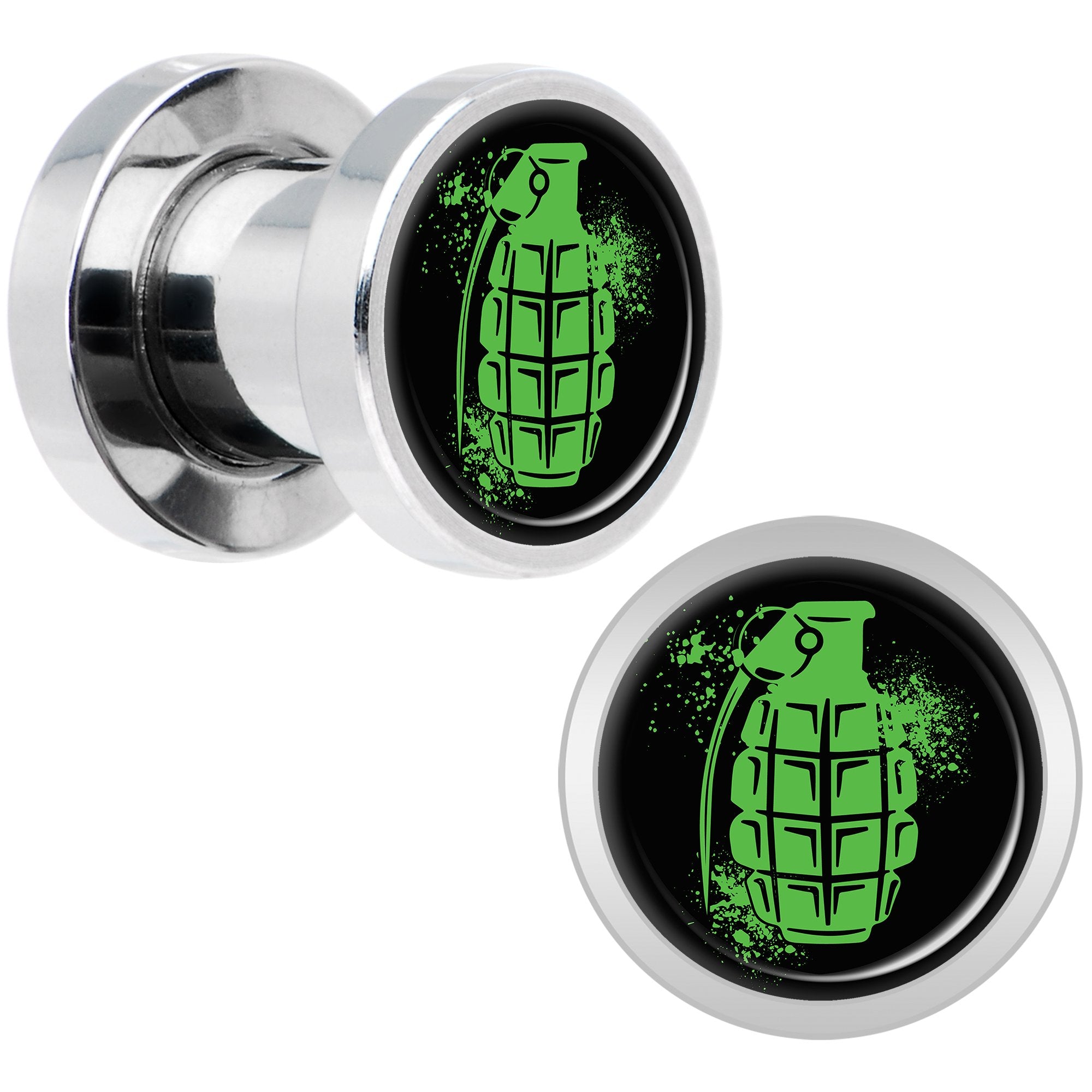 Green Grenade Steel Screw Fit Plug Set 2G