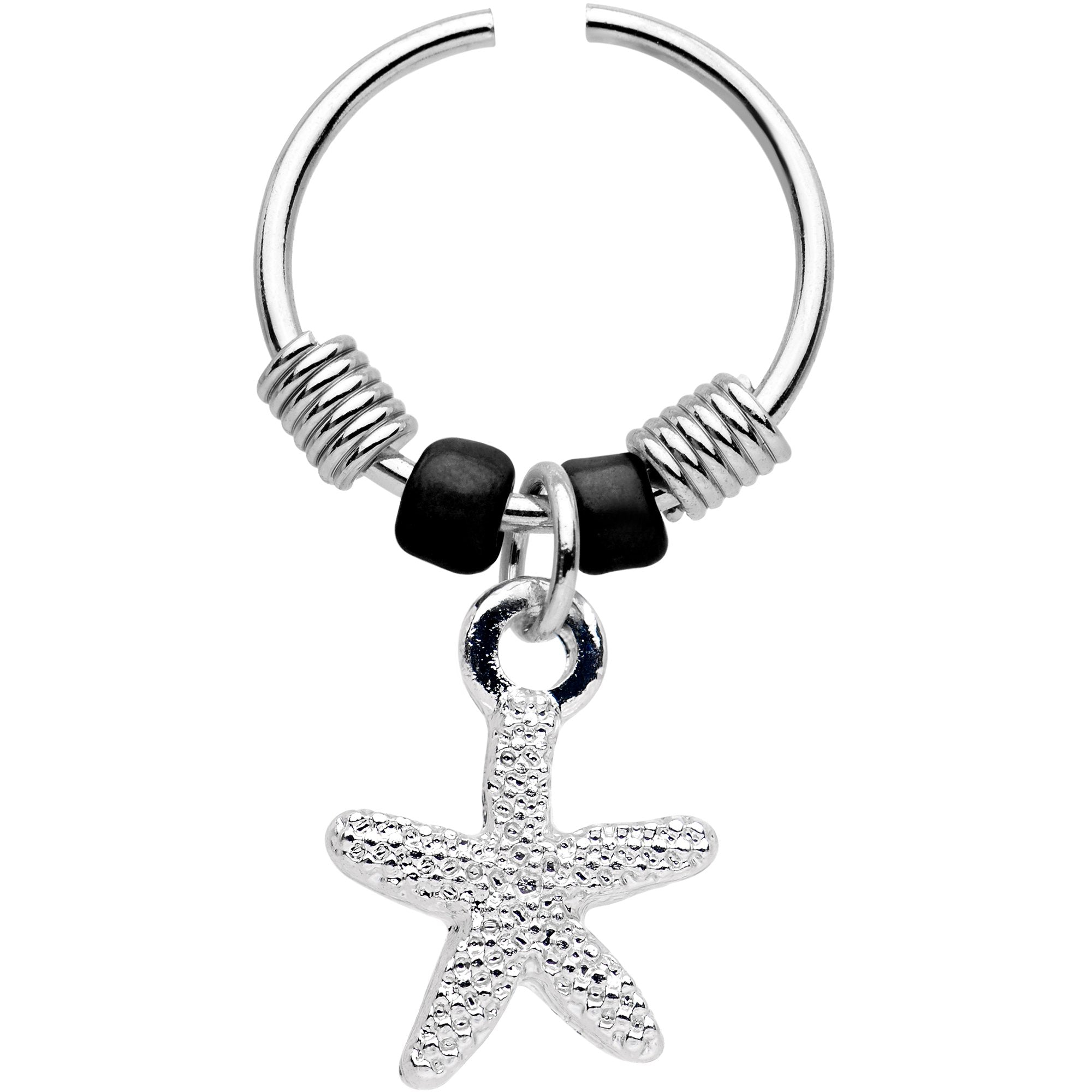 20G 3/8 Starfish Dangle Circular Ring