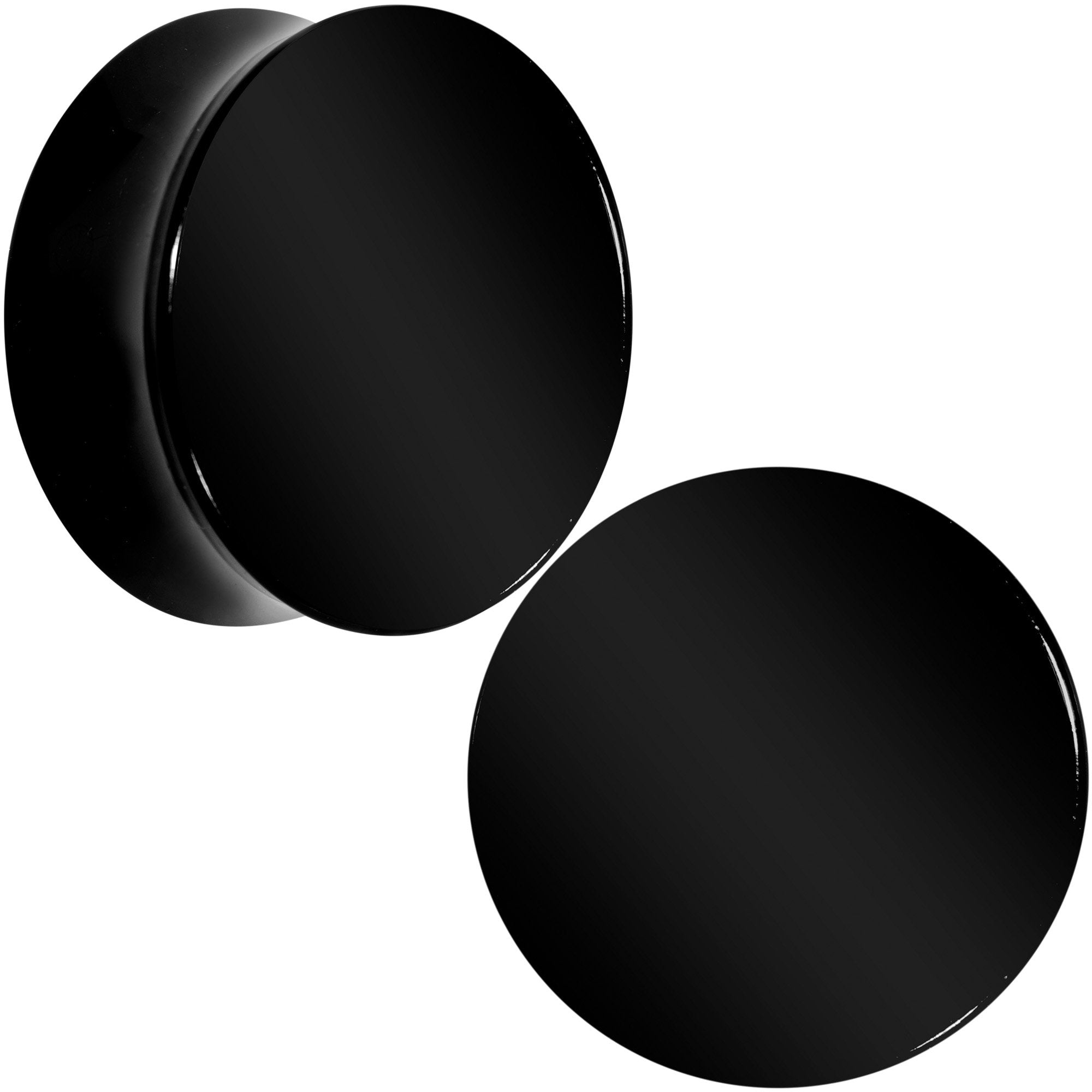 Black UV Acrylic Saddle Plug Set 5mm to 25mm