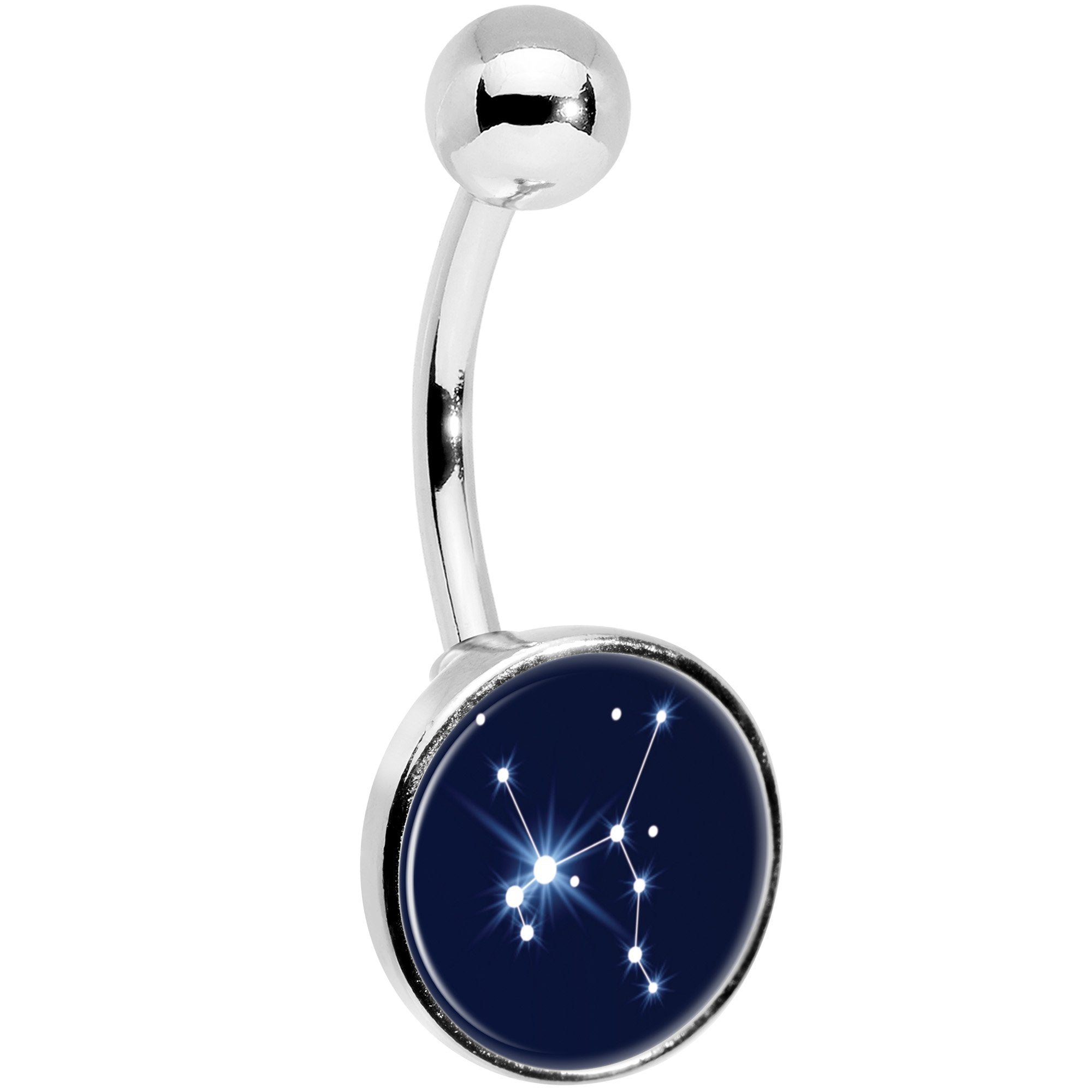 Zodiac Constellation Sagittarius Stainless Steel Belly Ring stylish jewelry