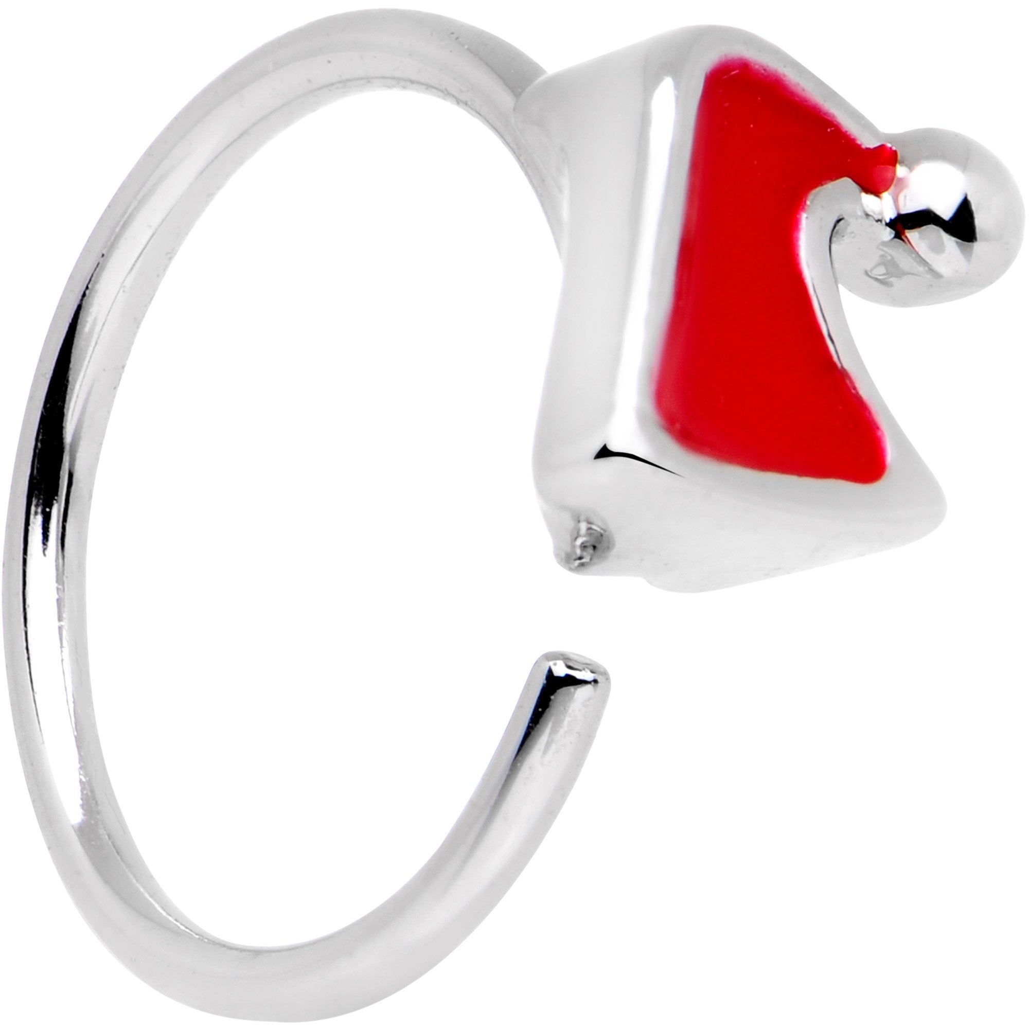 20G 5/16 Red Santa Hat Seamless Circular Ring