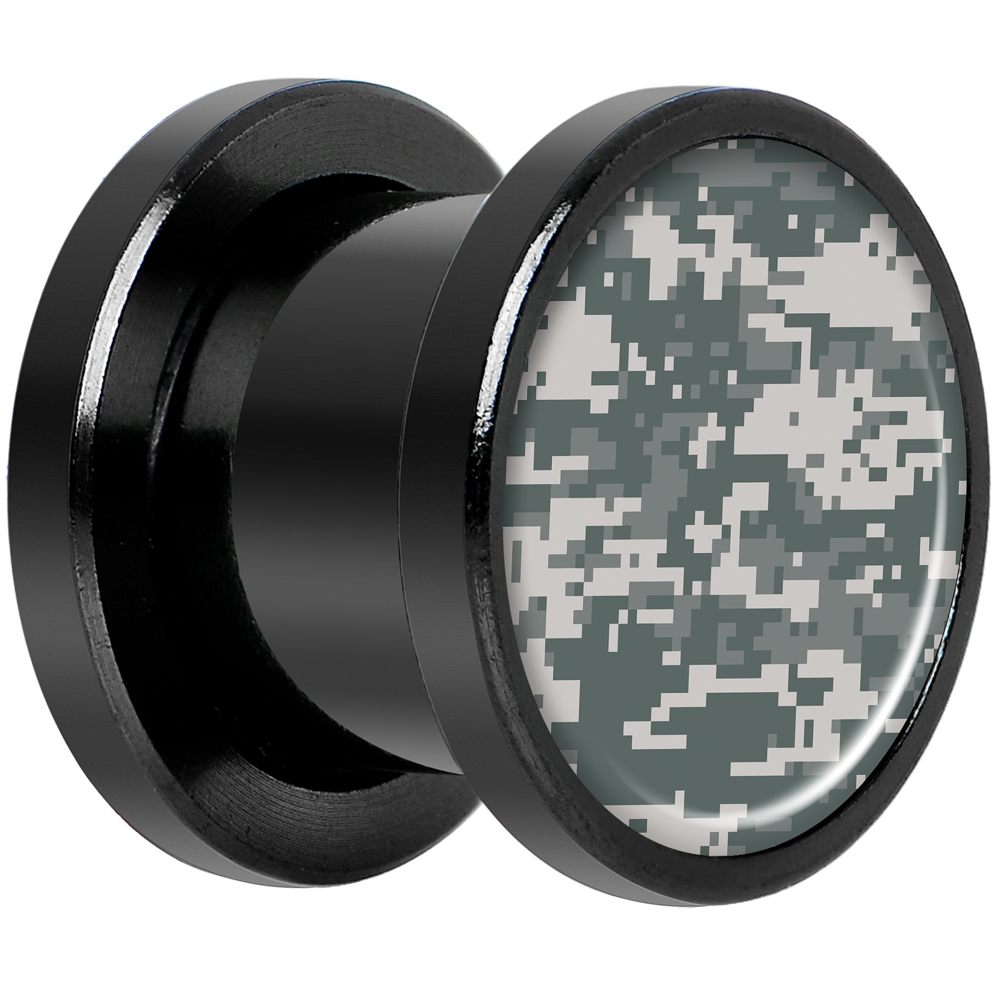 Digital Camo Print Black Anodized Screw Fit Plug Set 00G