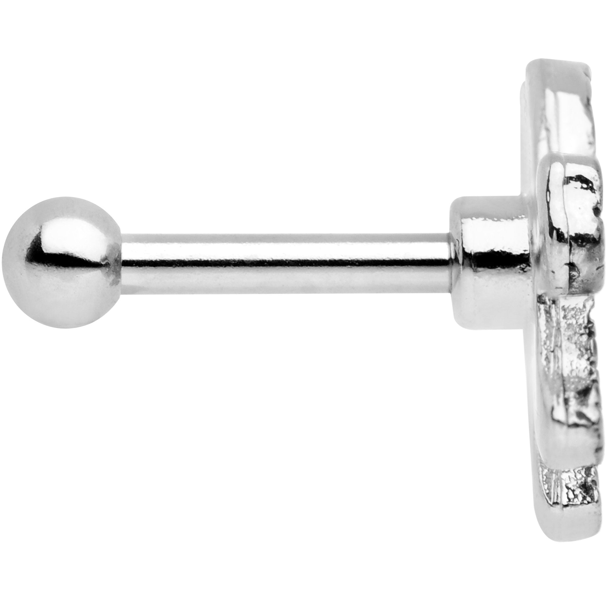 16G 1/4 Silver Tone Boho Elephant Tragus Cartilage Earring