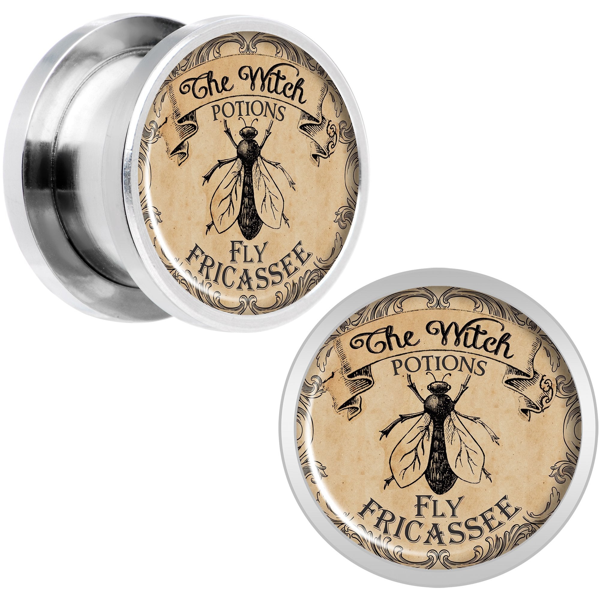 Witches Brew Fly Fricassee Halloween Plug Set 0G to 20mm
